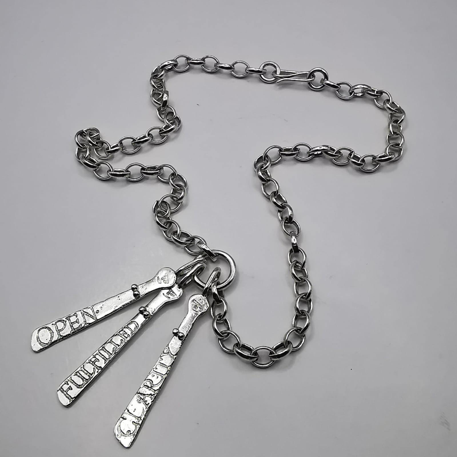 Sterling Silver Vintage Jewelry Chain,925 Sterling Silver,Signed 29,85g Size ONE SIZE - 2 Thumbnail