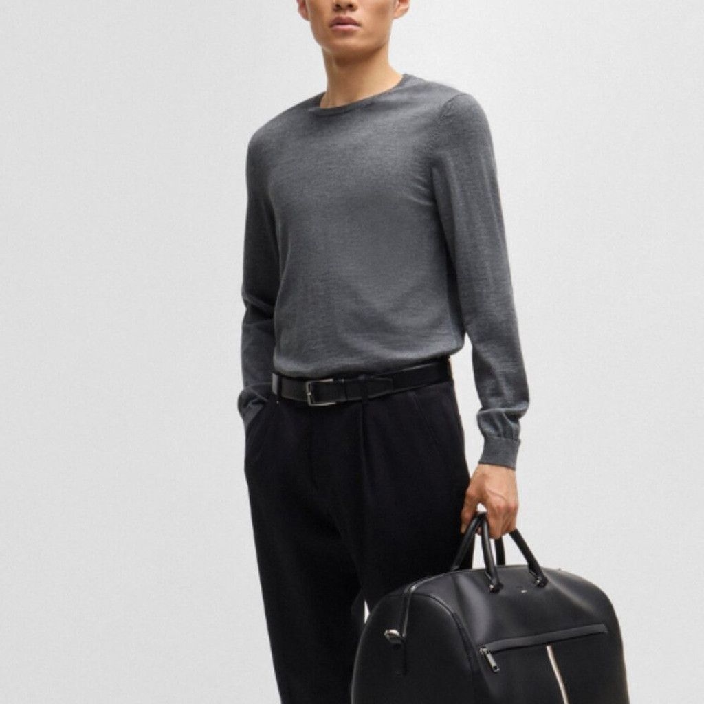 Hugo Boss BOSS by HUGO BOSS Leno Crew Neck Grey Jumper Sweater Size S Size US S / EU 44-46 / 1 - 4 Thumbnail