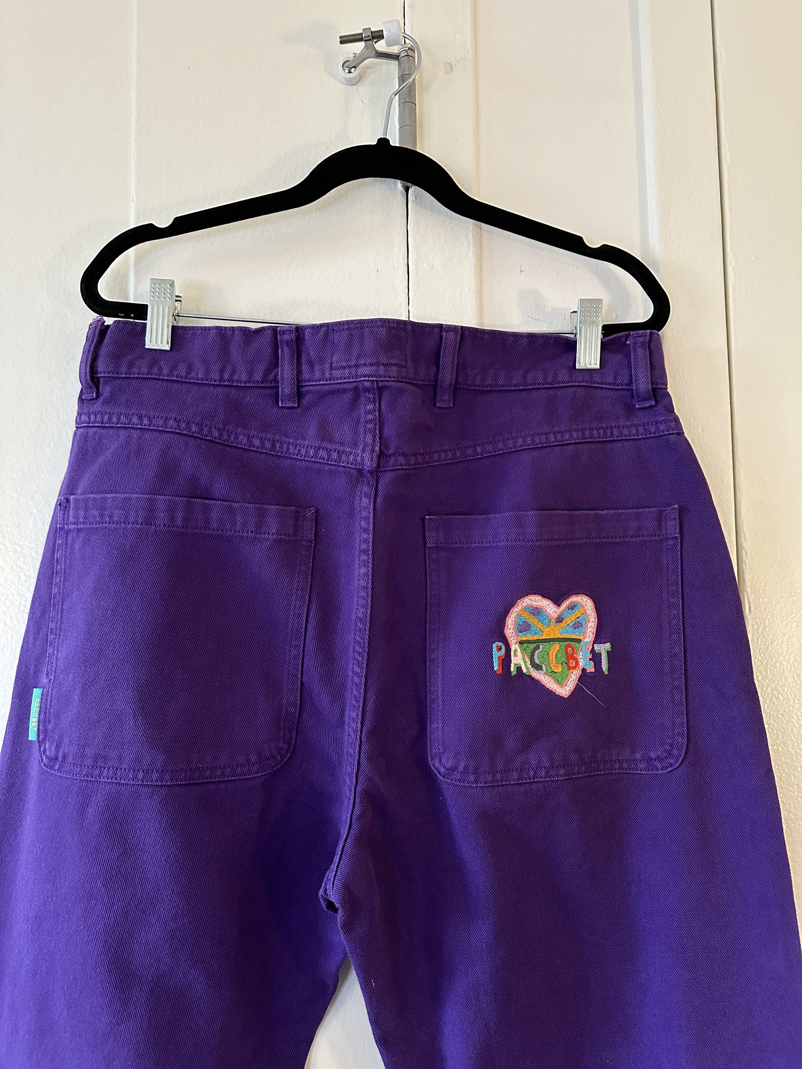 PACCBET PACCBET Embroidered Heart Work Pants Size US 33 - 2 Thumbnail