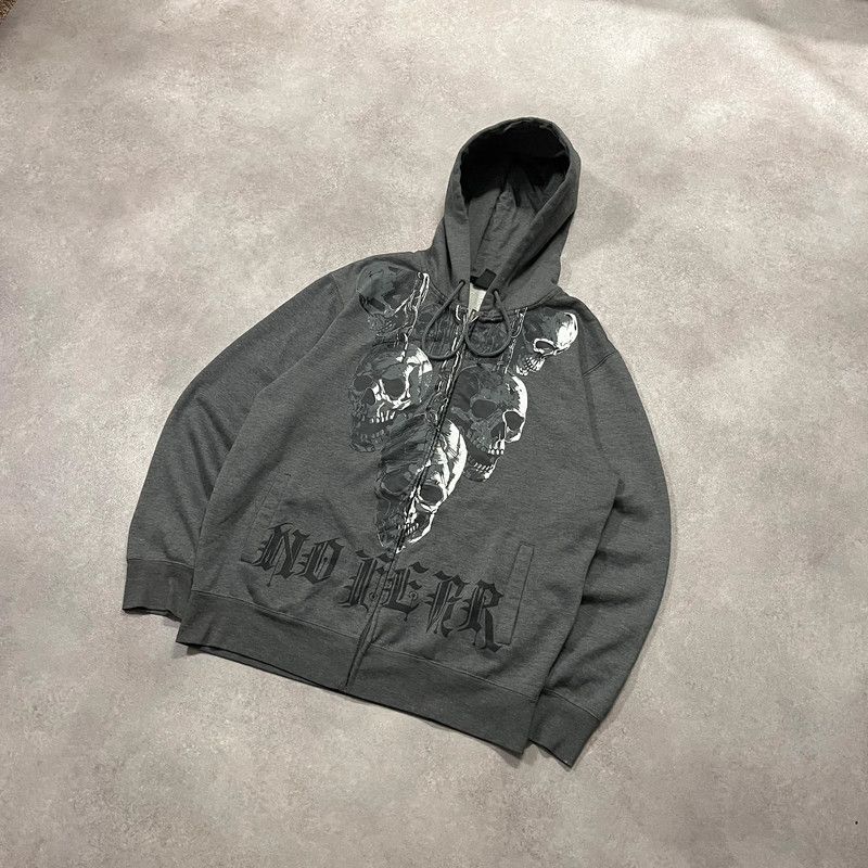 No Fear Vintage No Fear Zip Up Hoodie Skull Affliction Y2K Style Size US XL / EU 56 / 4 - 2 Thumbnail