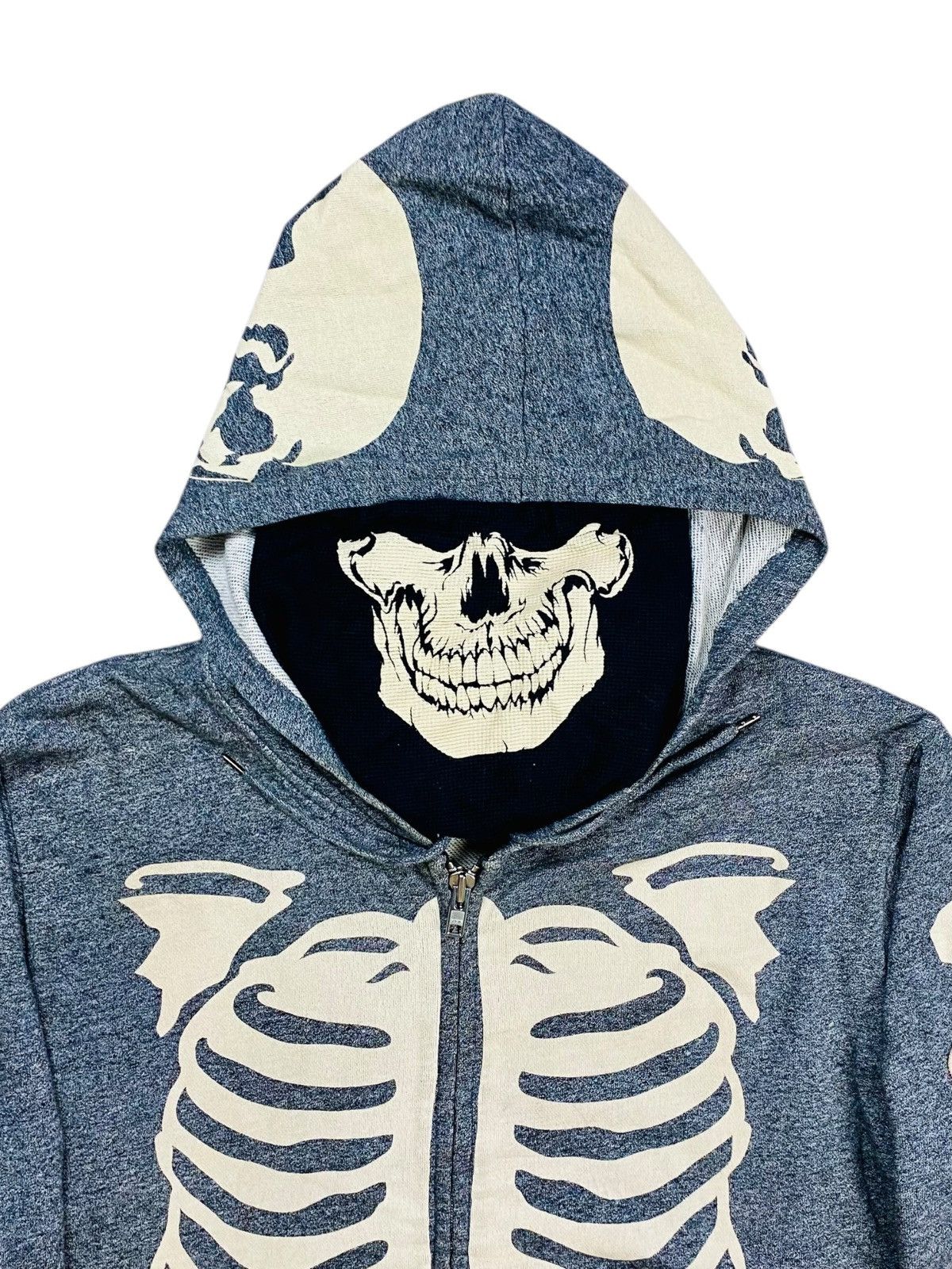 Vanson Leathers 2000s Vanson - Archive Masked Skeleton Zip Hoodie Size US XL / EU 56 / 4 - 7 Thumbnail