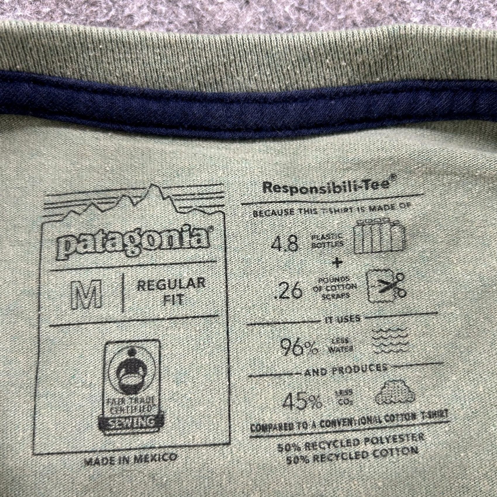 Patagonia Patagonia Shirt Mens M Green Long Sleeve Responsibili Tee Regular Cotton Logo USA Outdoor Size US M / EU 48-50 / 2 - 4 Thumbnail