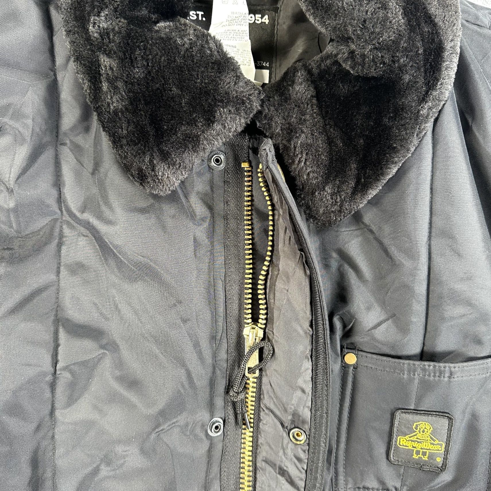 Refrigiwear RefrigiWear Jacket Mens 3XL Black Quilted Insulated Faux Fur Workwear 0322R Size US XXL / EU 58 / 5 - 4 Thumbnail