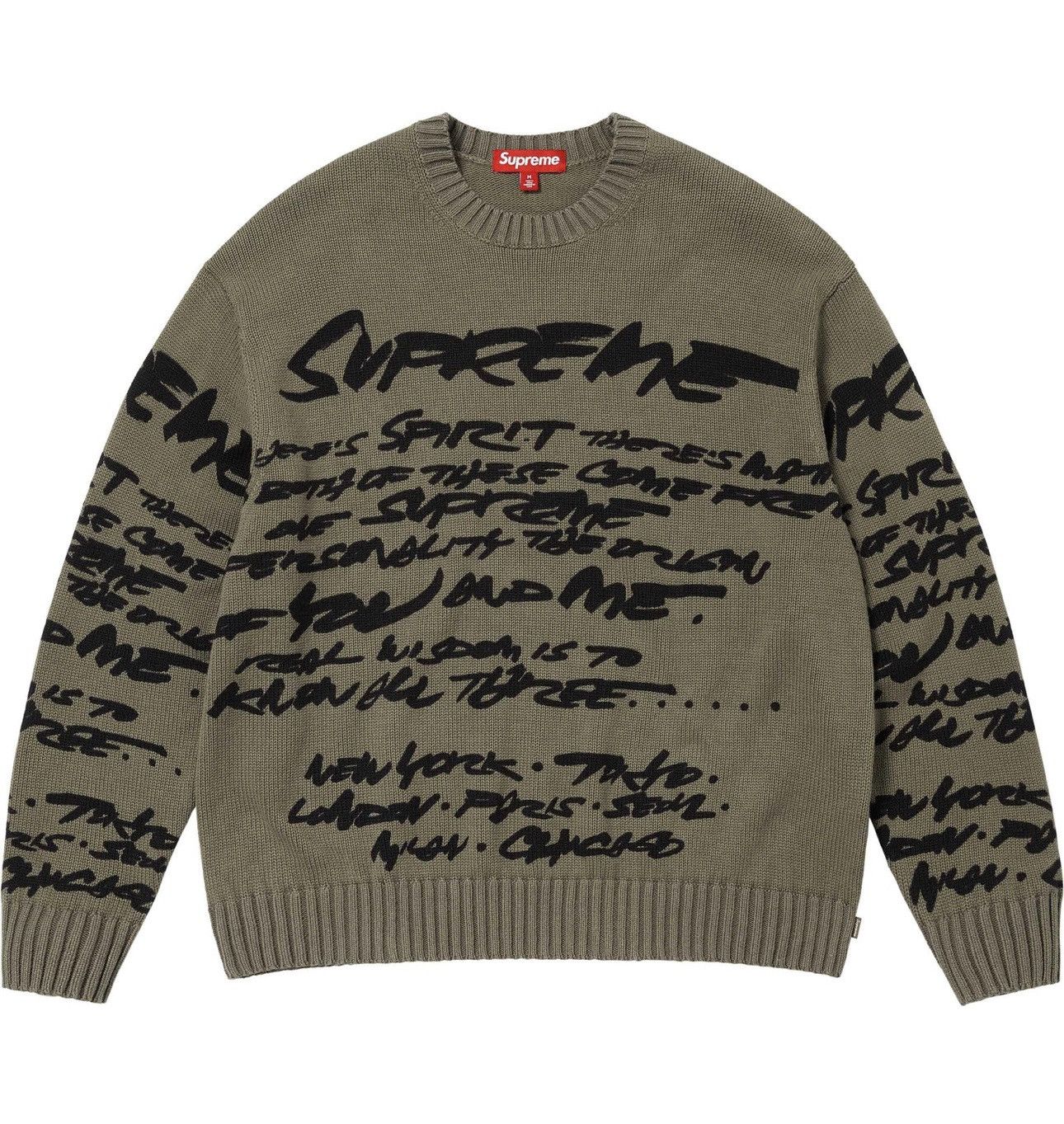 image of Supreme Futura Sweater in Olive, Men's (Size 2XL)