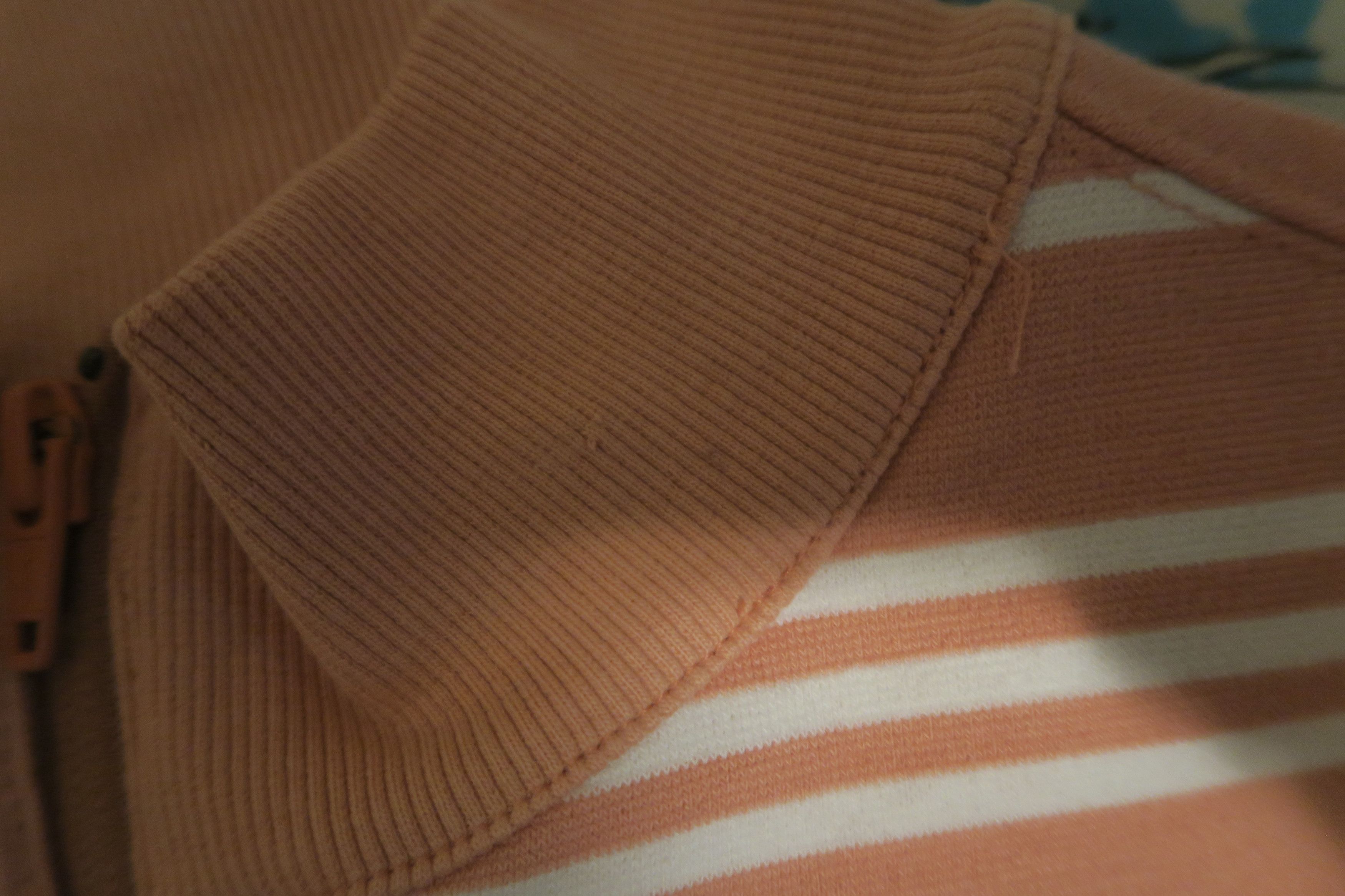 Malbon Malbon Golf Bon Striped 1/4 Zip Pullover Coral Pink Size US L / EU 52-54 / 3 - 6 Thumbnail