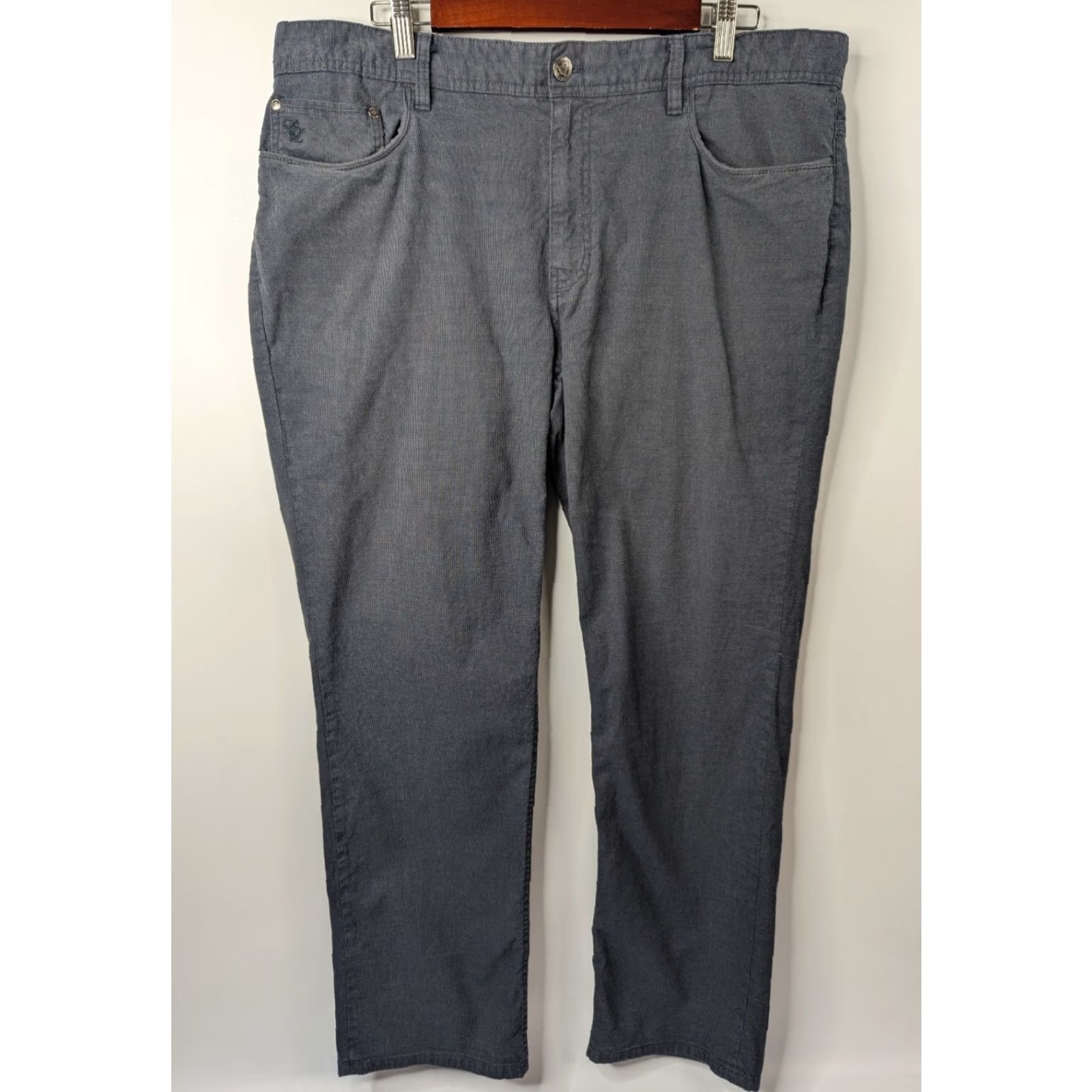 English Laundry VINTAGE English Laundry Pants Men 38x30 Brixton 5-Pocket Trousers Stretch Gray Navy Size US 38 / EU 54 - 2 Thumbnail