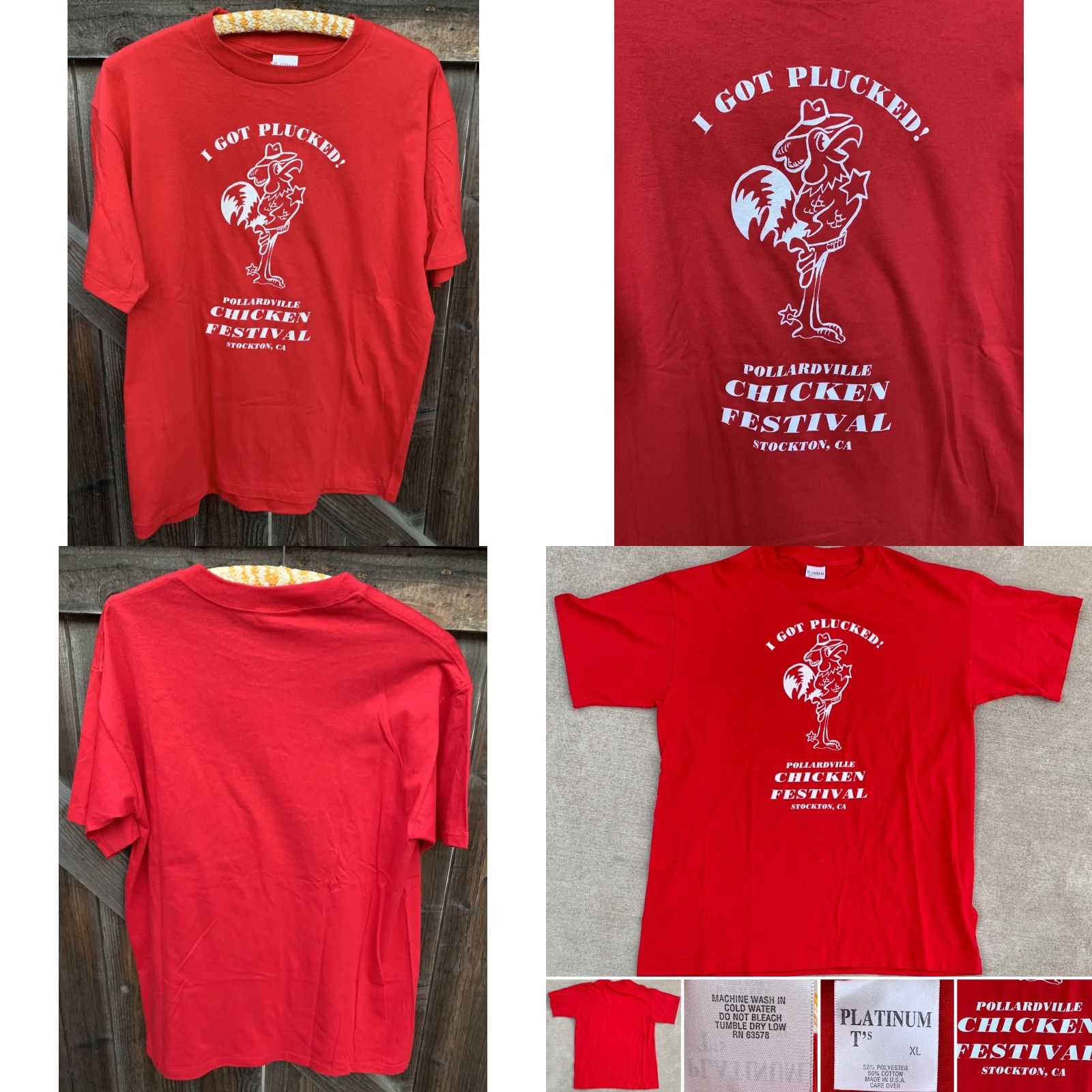 Vintage Vintage I Got Plucked Pollardville Chicken Festival Stockton CA T Shirt XL Size US XL / EU 56 / 4 - 8 Thumbnail