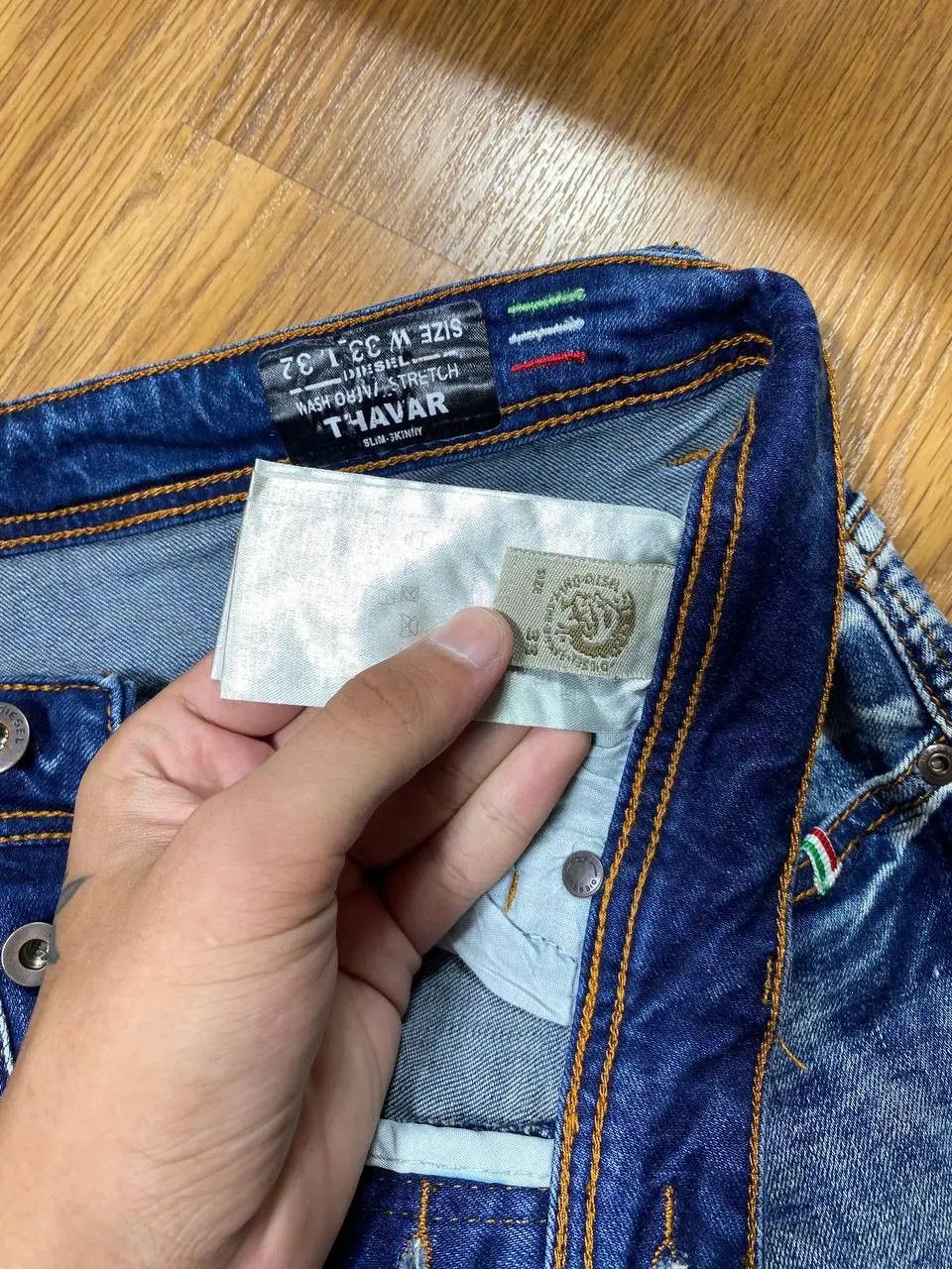 Diesel × Vintage BAGGY DENIM Diesel Pants Mom Jeans Blue Vintage Y2k Style Size US 33 - 7 Thumbnail