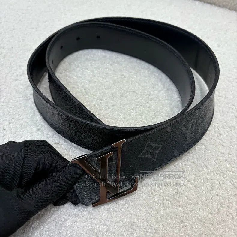 Louis Vuitton Louis Vuitton Classic Black Flower Belt Size ONE SIZE - 1 Thumbnail
