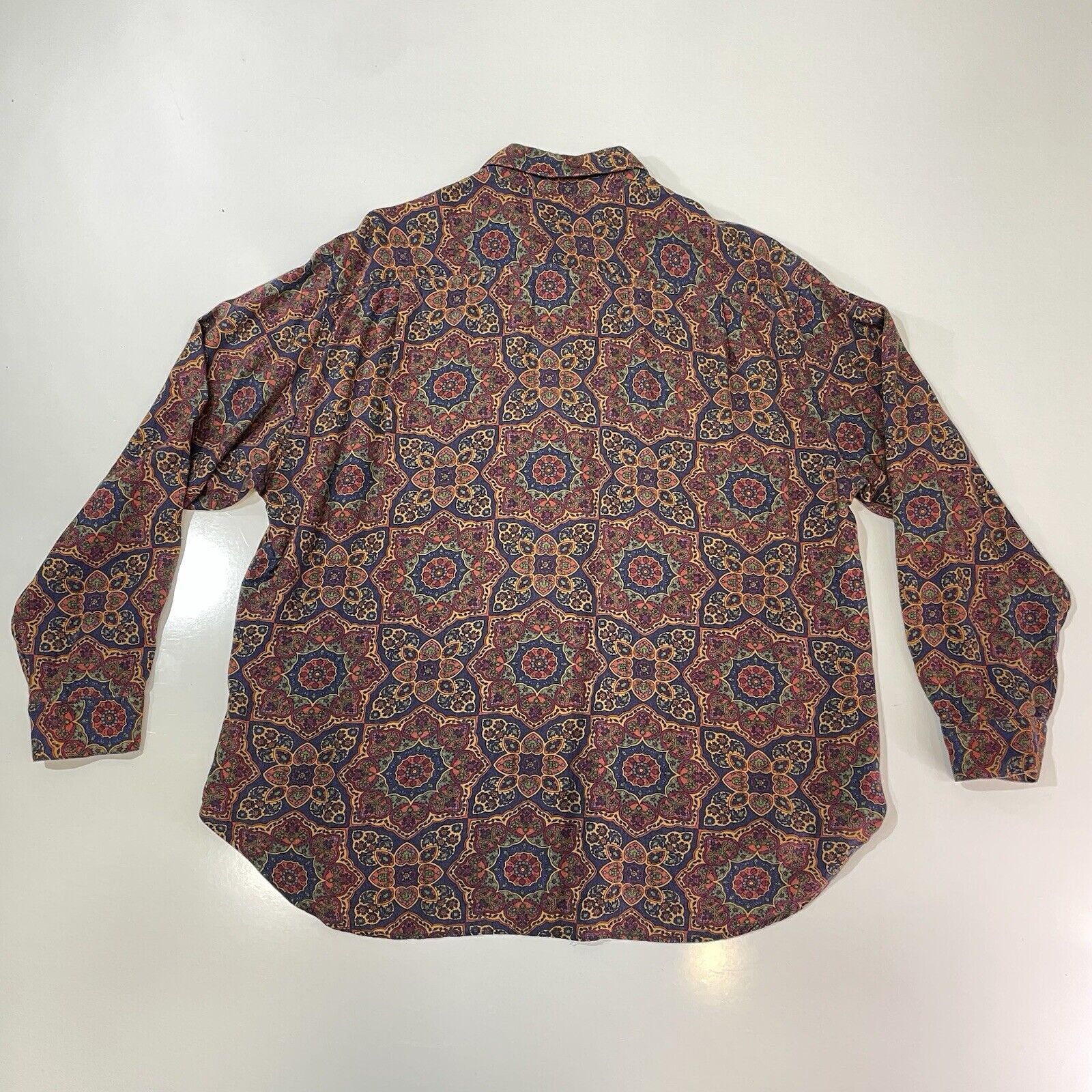 Guess VTG 1990 Guess By Georges Marciano Men’s Club Shirt Paisley Size US M / EU 48-50 / 2 - 10 Thumbnail