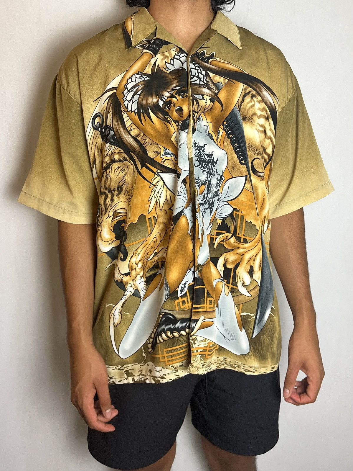 Other Anime graphic short sleeve button up Size US XL / EU 56 / 4 - 5 Thumbnail