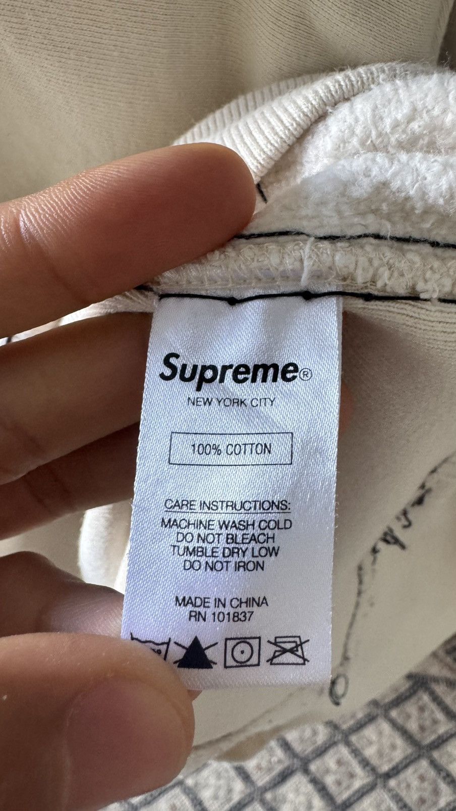 Supreme Supreme Big stitch Hoodie Size US L / EU 52-54 / 3 - 7 Thumbnail