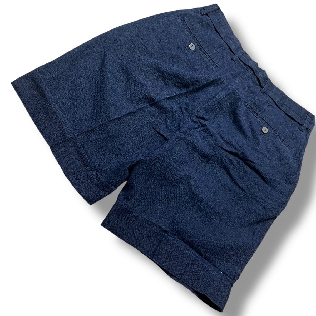 Kapital GLOBAL WORK Linen Shorts – Navy / Kapital/CDG/Hermes Style Size US 31 - 6 Thumbnail