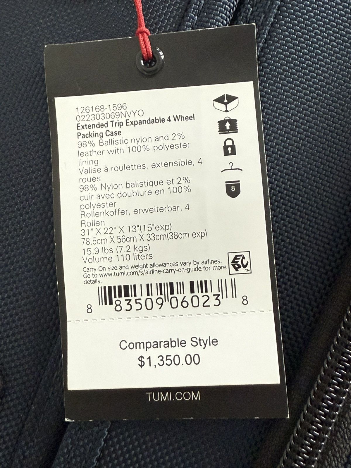 Tumi NWT Tumi Extended Trip Expandable 4 wheel suitcase $1350 Size 32 - 2 Thumbnail
