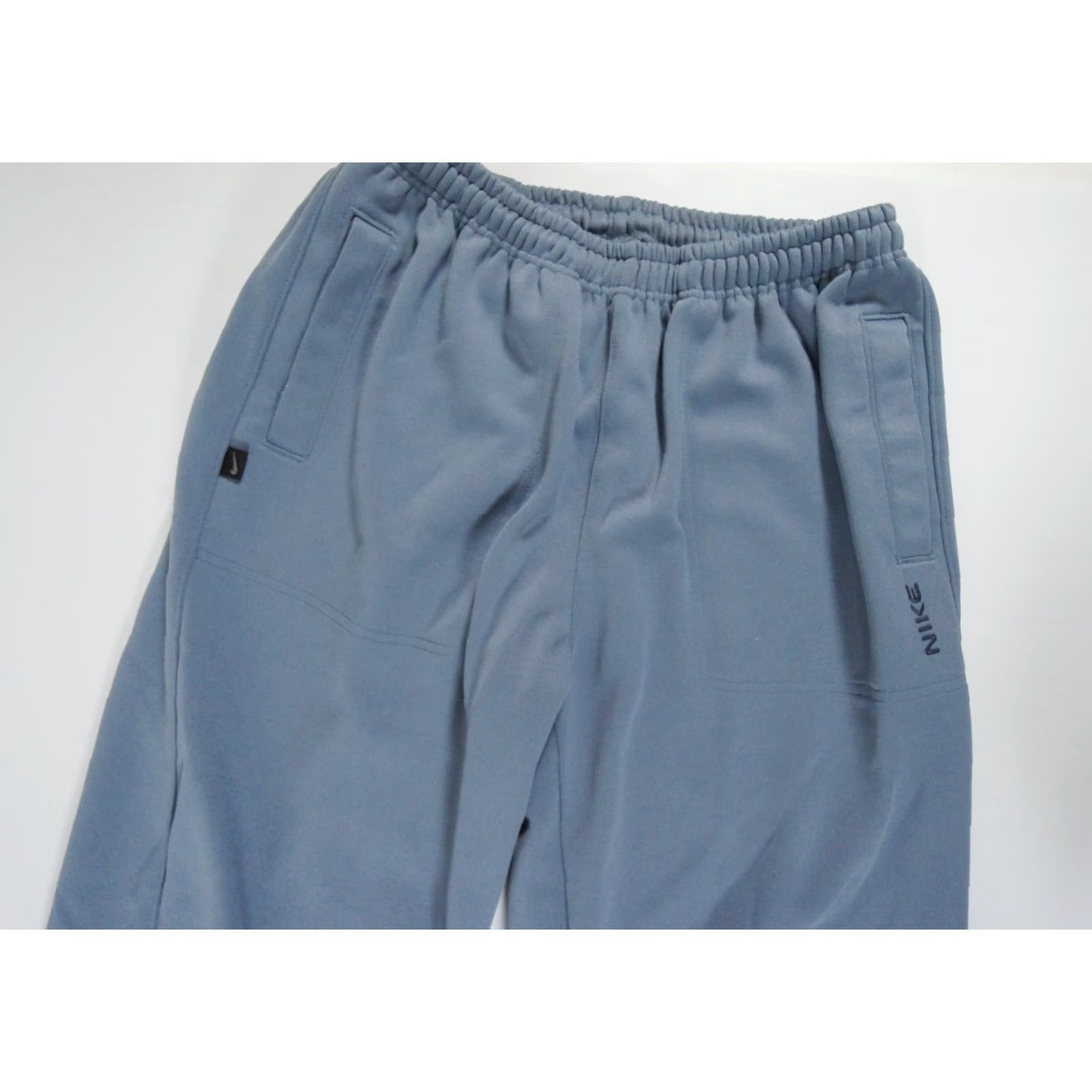 Nike VINTAGE Nike Pants Mens Large Blue Track Pant Baggy Y2K Relaxed Fit Swoosh FLAWS Size US 33 - 2 Thumbnail