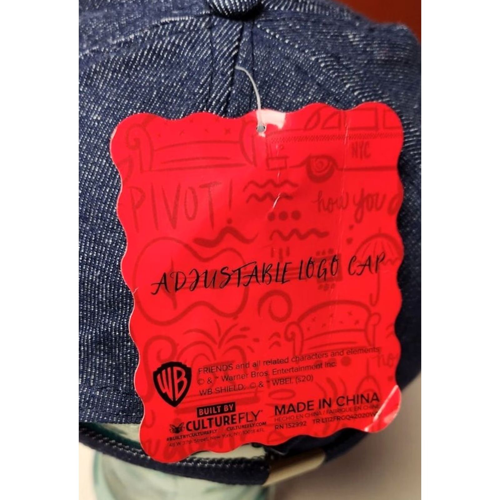 Denime VINTAGE Friends The TV Series Hat Cap Embroidered Logo Adjust strap Warner Bros Official Denim NEW Size ONE SIZE - 4 Thumbnail