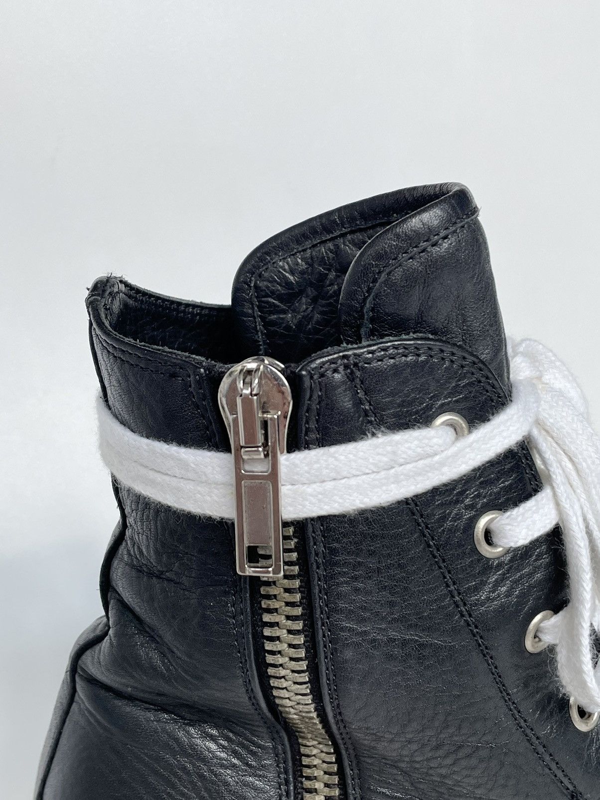 Rick Owens S/S 12 Black/Milk Leather Ramones Sneakers Size US 8 / EU 41 - 15 Thumbnail