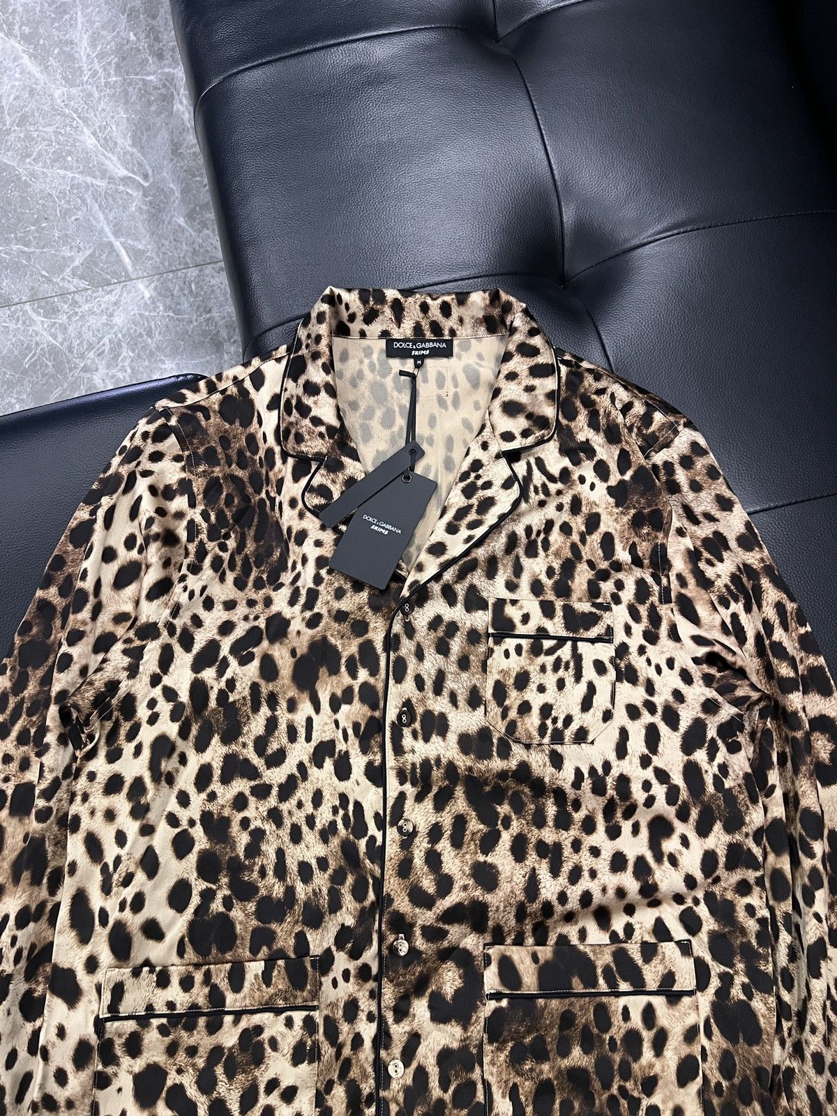 Dolce & Gabbana Dolce & Gabbana by SKIMS FW24 Silk Leopard Print Set Size US M / EU 48-50 / 2 - 12 Thumbnail
