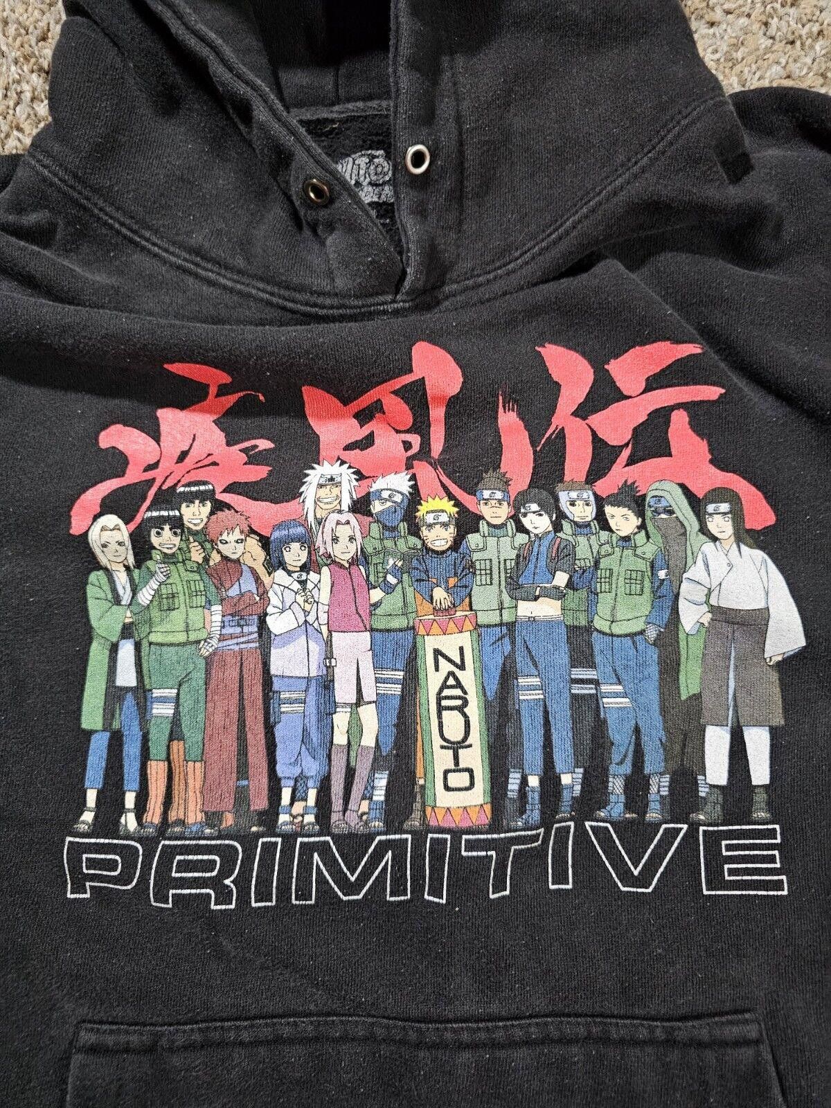 Designer 2007 Primitive x Naruto Shippuden Anime Hoodie Small Black Size ONE SIZE - 2 Thumbnail