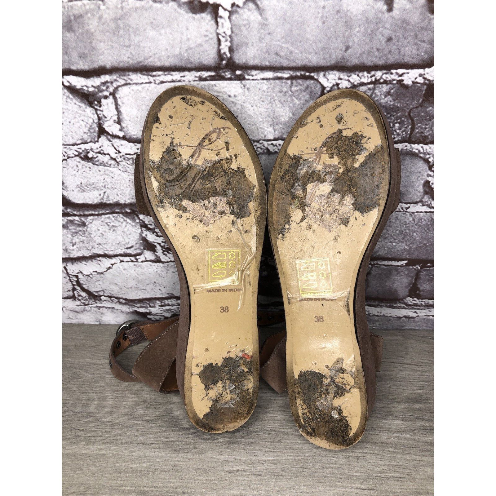 Free People Free People Plum Taupe Suede Platform Ankle Strap Sandals Wo Size US 8 / IT 38 - 7 Thumbnail