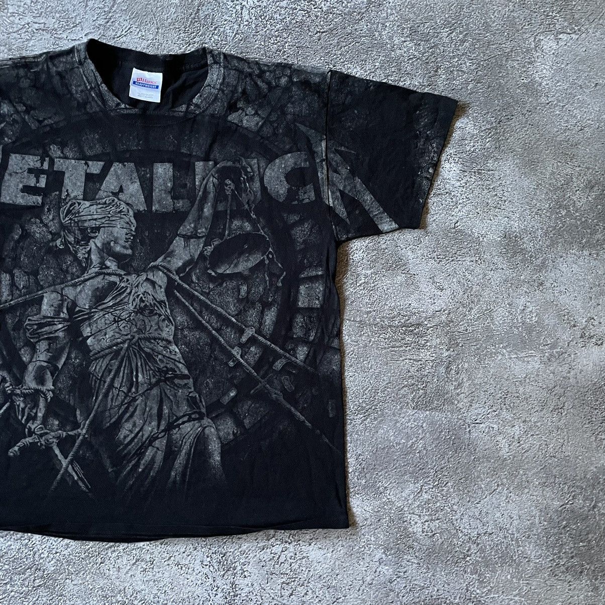 Band Tees Vintage 00s METALLICA BAND PUNK GOTH FACE ABSTRACT HORROR Size US L / EU 52-54 / 3 - 3 Thumbnail