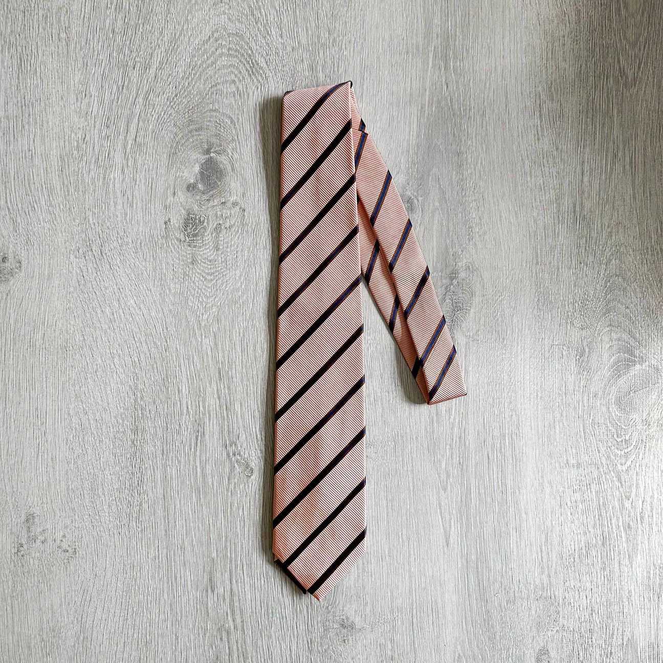 Drake's Drake's X Kingsman Pink Repp Silk Twill Tie Size ONE SIZE - 1 Thumbnail