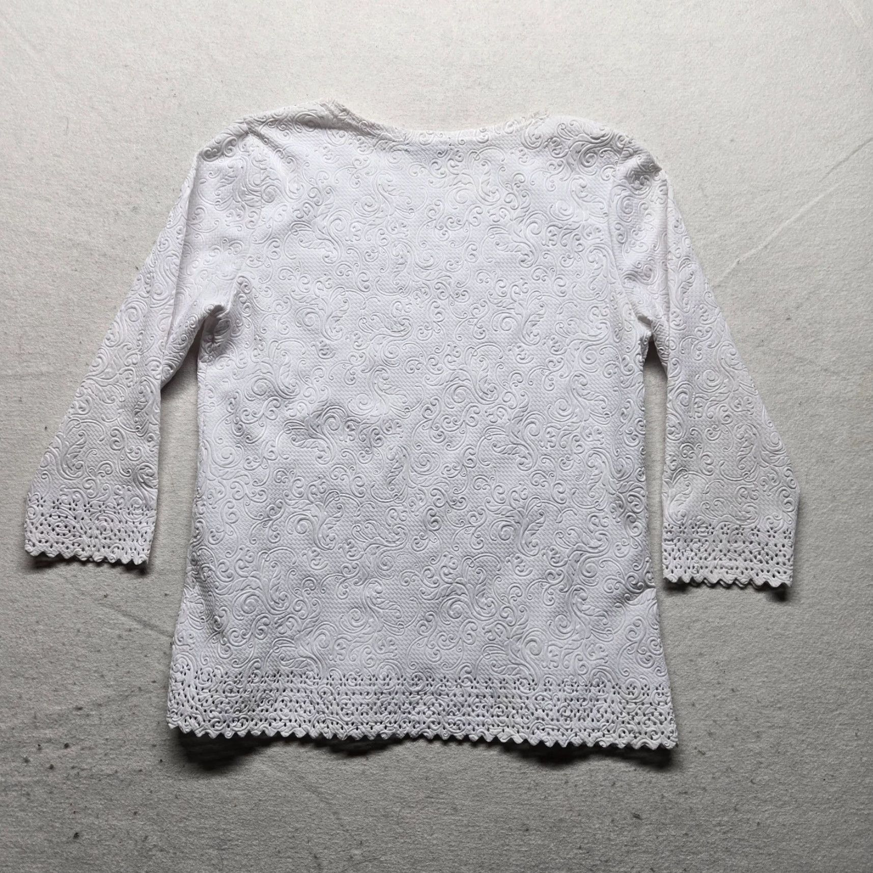 Vintage Ladies Solid White 3/4 Sleeve Shirt Casual Adult Size S Small Mens Wear Size S / US 4 / IT 40 - 7 Thumbnail