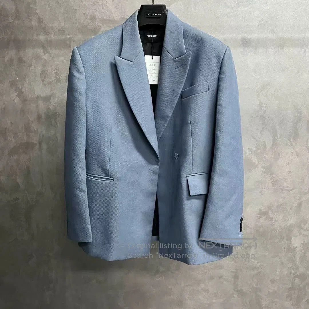 Anonymous Club we11 done textured blue blazer for men. Size US M / EU 48-50 / 2 - 1 Thumbnail