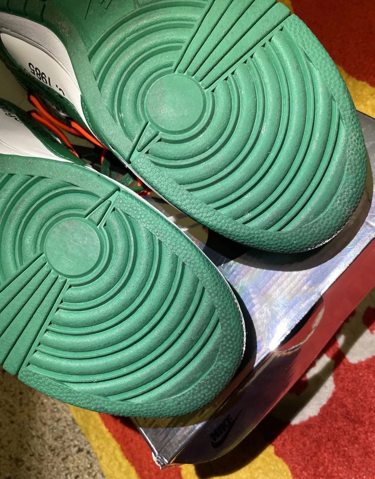 Nike Nike Dunk Low x OFF-WHITE Pine Green Size US 13 / EU 46 - 2 Thumbnail
