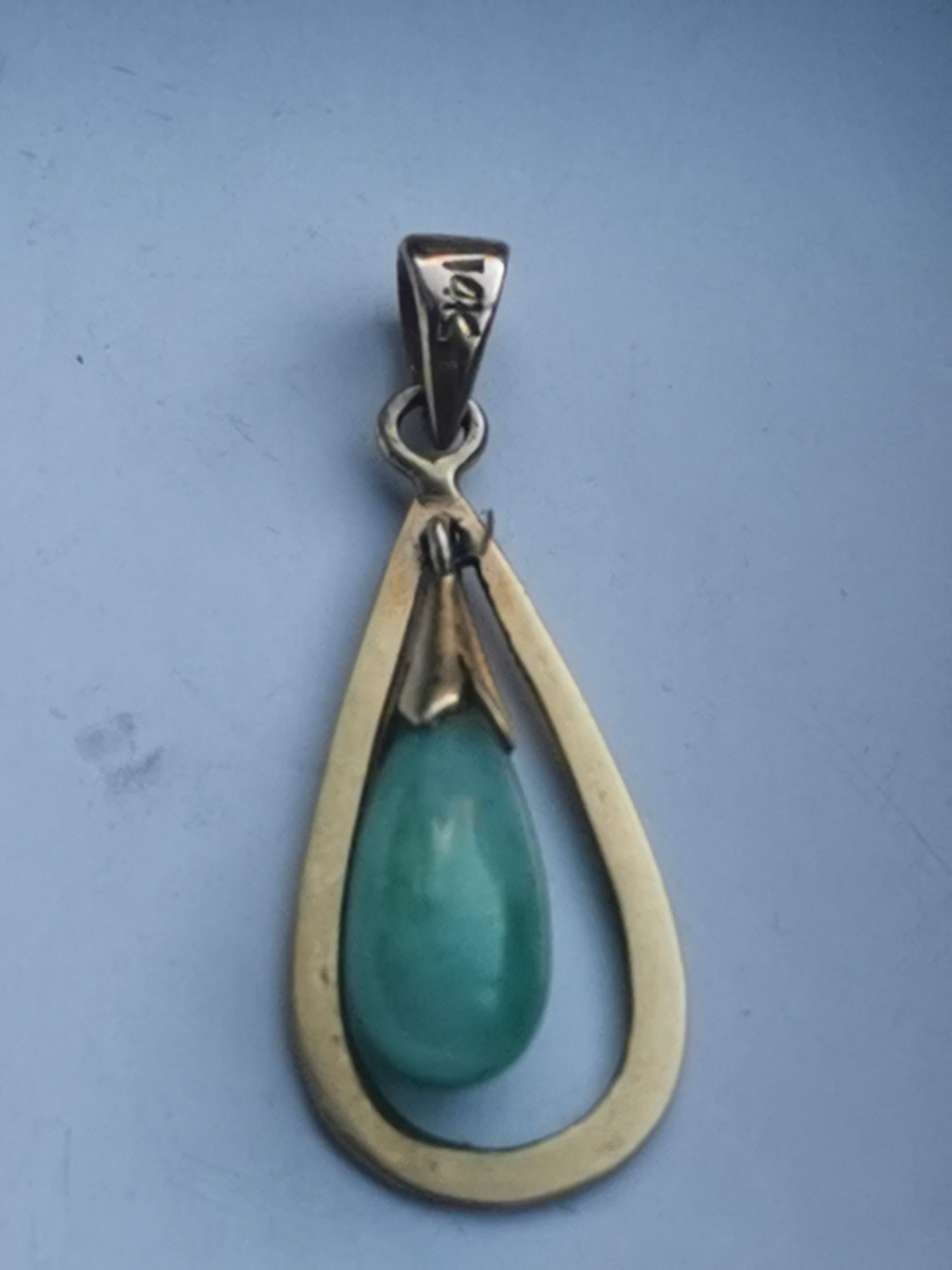 Vintage Vintage rare 14k/14 karat yellow gold jade pendant/charm Size ONE SIZE - 2 Thumbnail