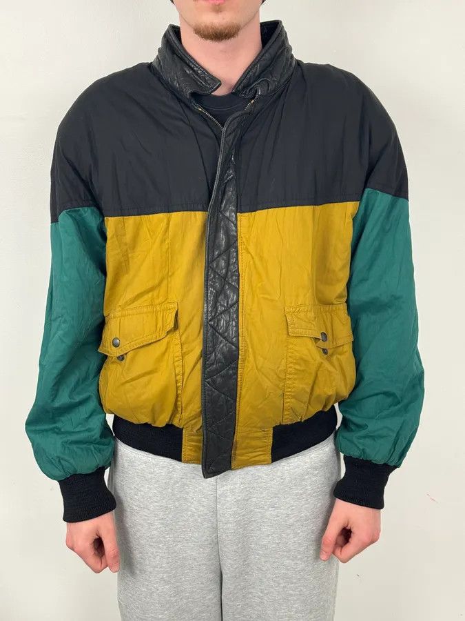 Marithe + Francois Girbaud 1980s Marithé + François Girbaud Black Reversible Leather Bomber Jacket Size US L / EU 52-54 / 3 - 3 Thumbnail