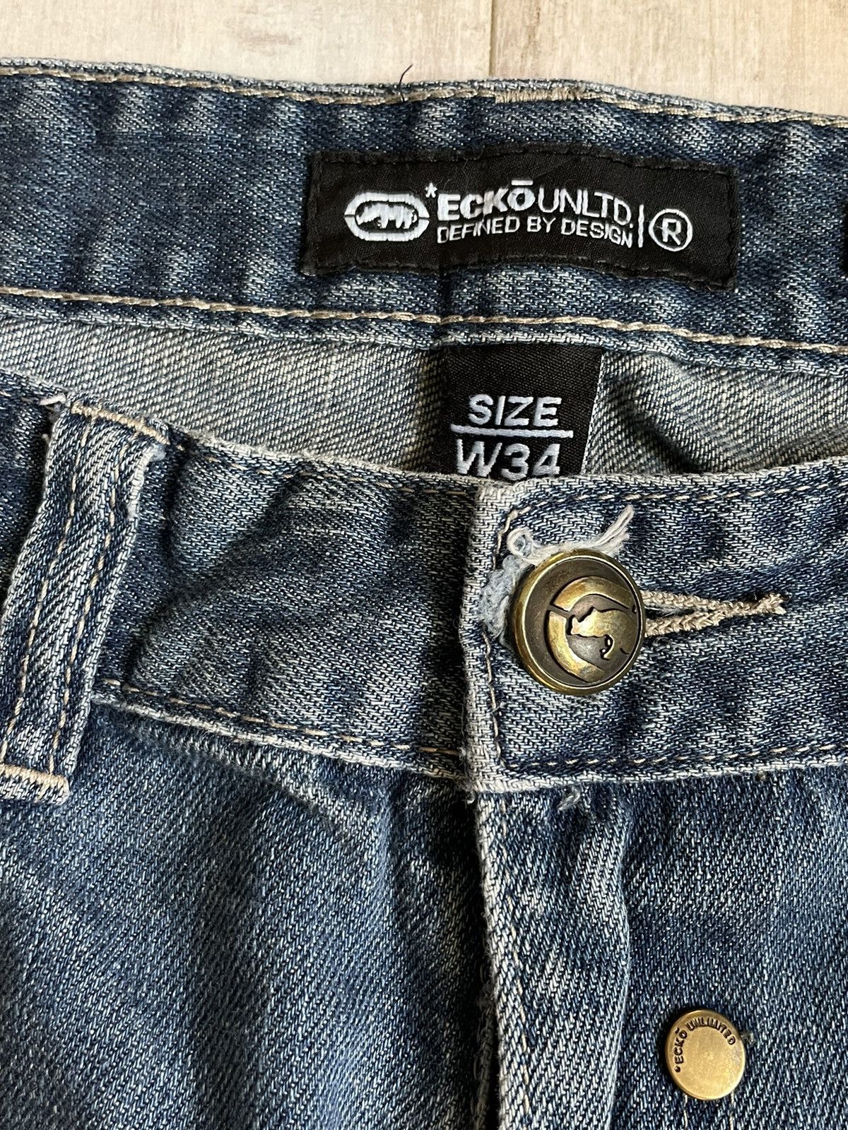 Ecko Unltd. Vintage 00’s Ecko Unltd Denim Baggy Jeans Rap Y2K Big Logo Size US 33 - 10 Thumbnail