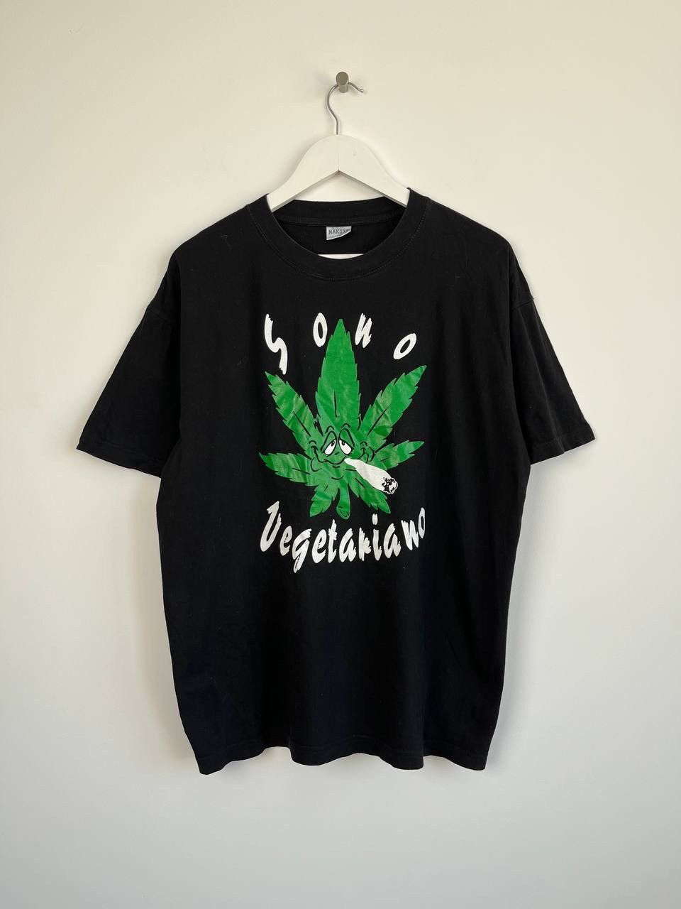 Other Vintage Soho Vegetariano Smoke Weed Tee Size US XL / EU 56 / 4 - 1 Thumbnail