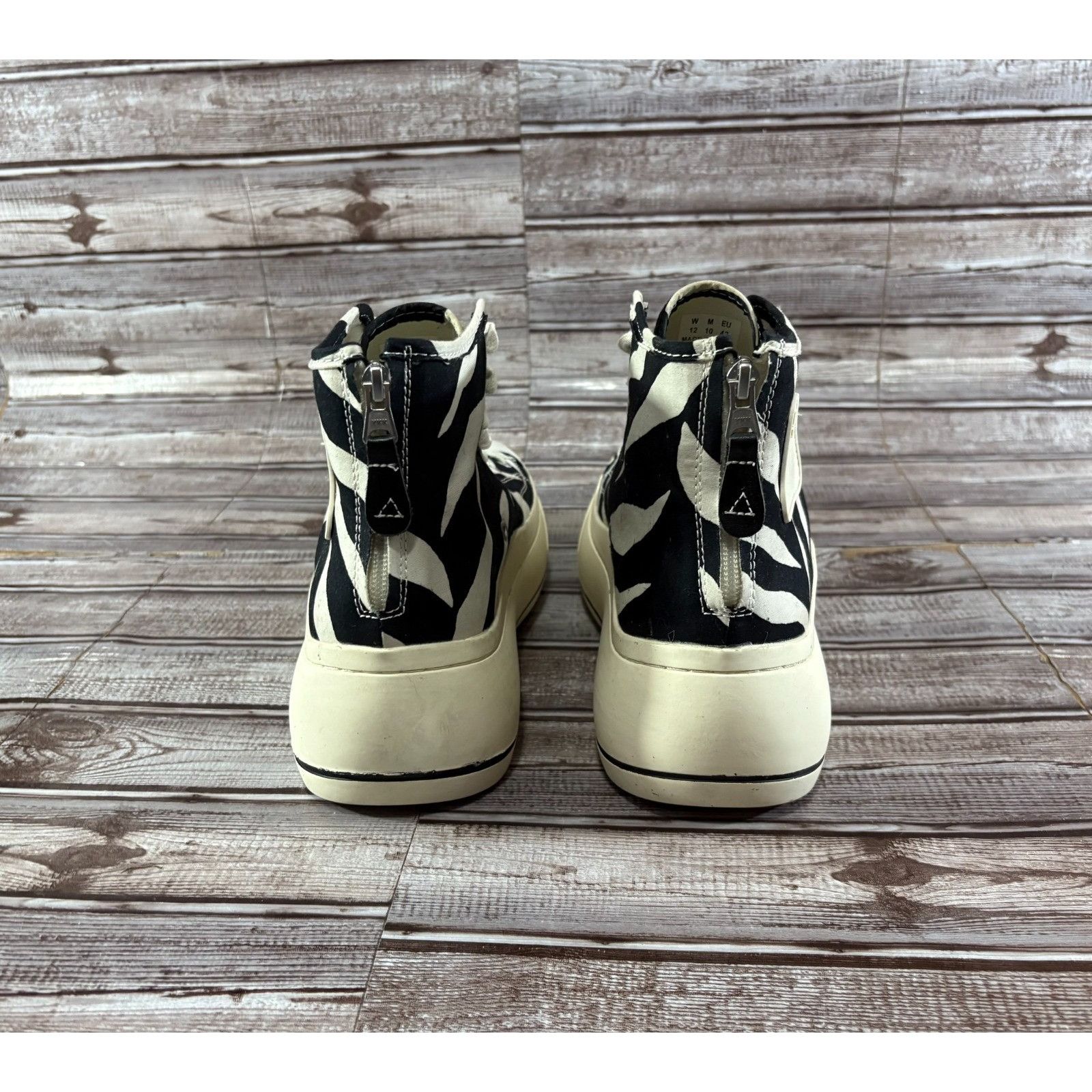 R13 R13 Black Zebra Kurt High Top Sneakers size 10 men 12 women Size US 12 / IT 42 - 3 Thumbnail