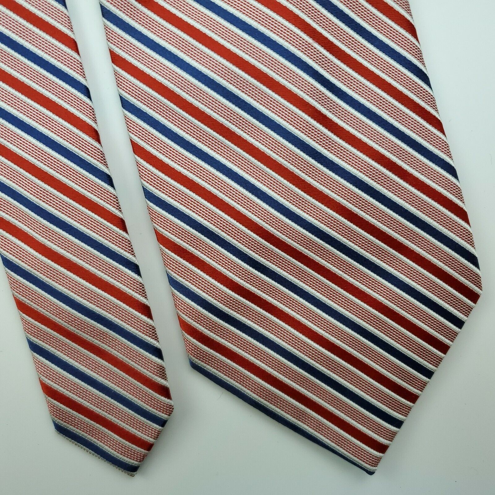 Croft & Barrow Croft & Barrow Red Striped Silk Tie Wide Size ONE SIZE - 1 Thumbnail