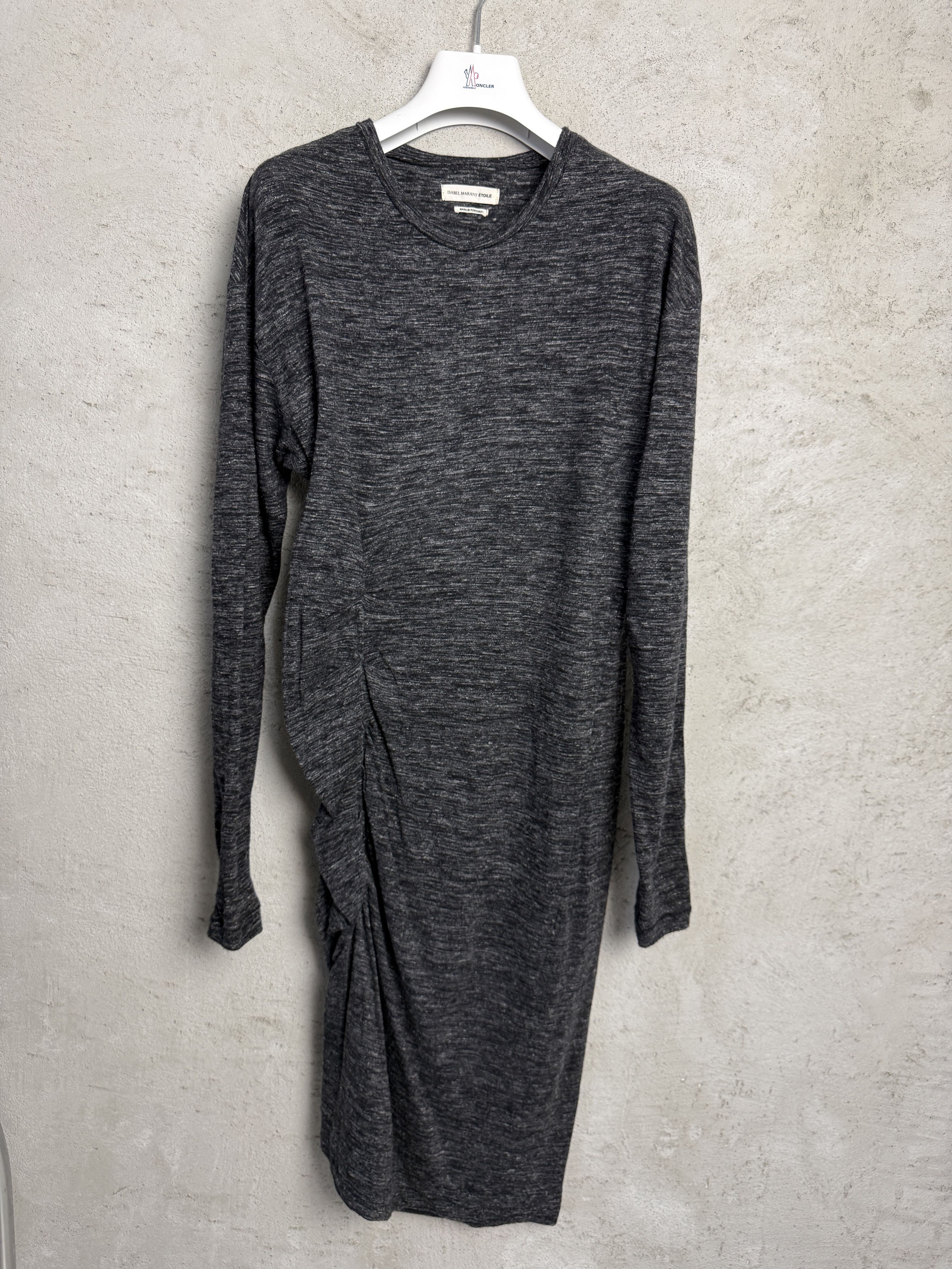Isabel Marant Etoile Isabel Marant Etoile draped gray casual dress nylon linen Size S / US 4 / IT 40 - 1 Thumbnail