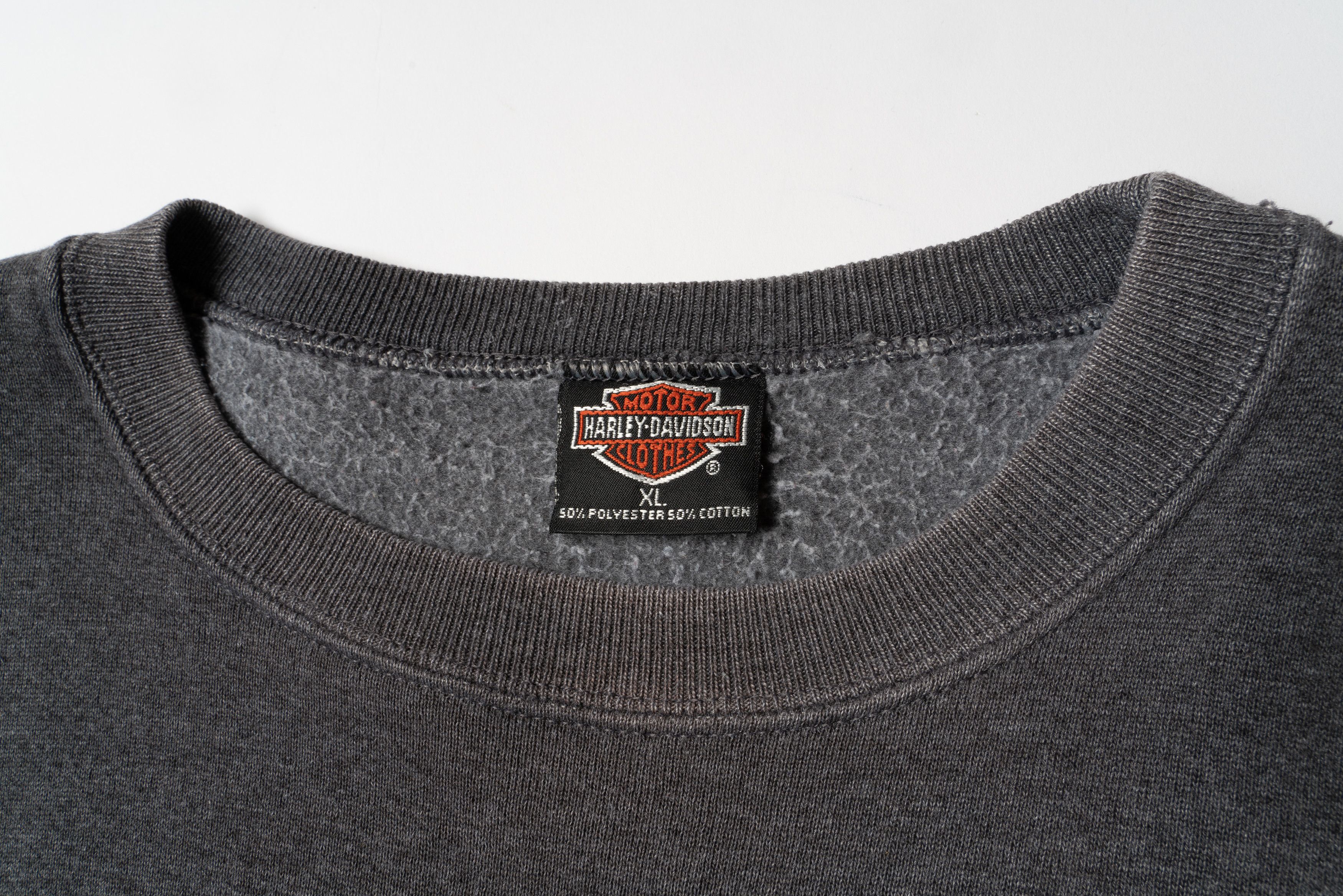 Harley Davidson 🔵HARLEY DAVIDSON Vintage 1992 Crewneck Sweatshirt Grey Size US XL / EU 56 / 4 - 3 Thumbnail