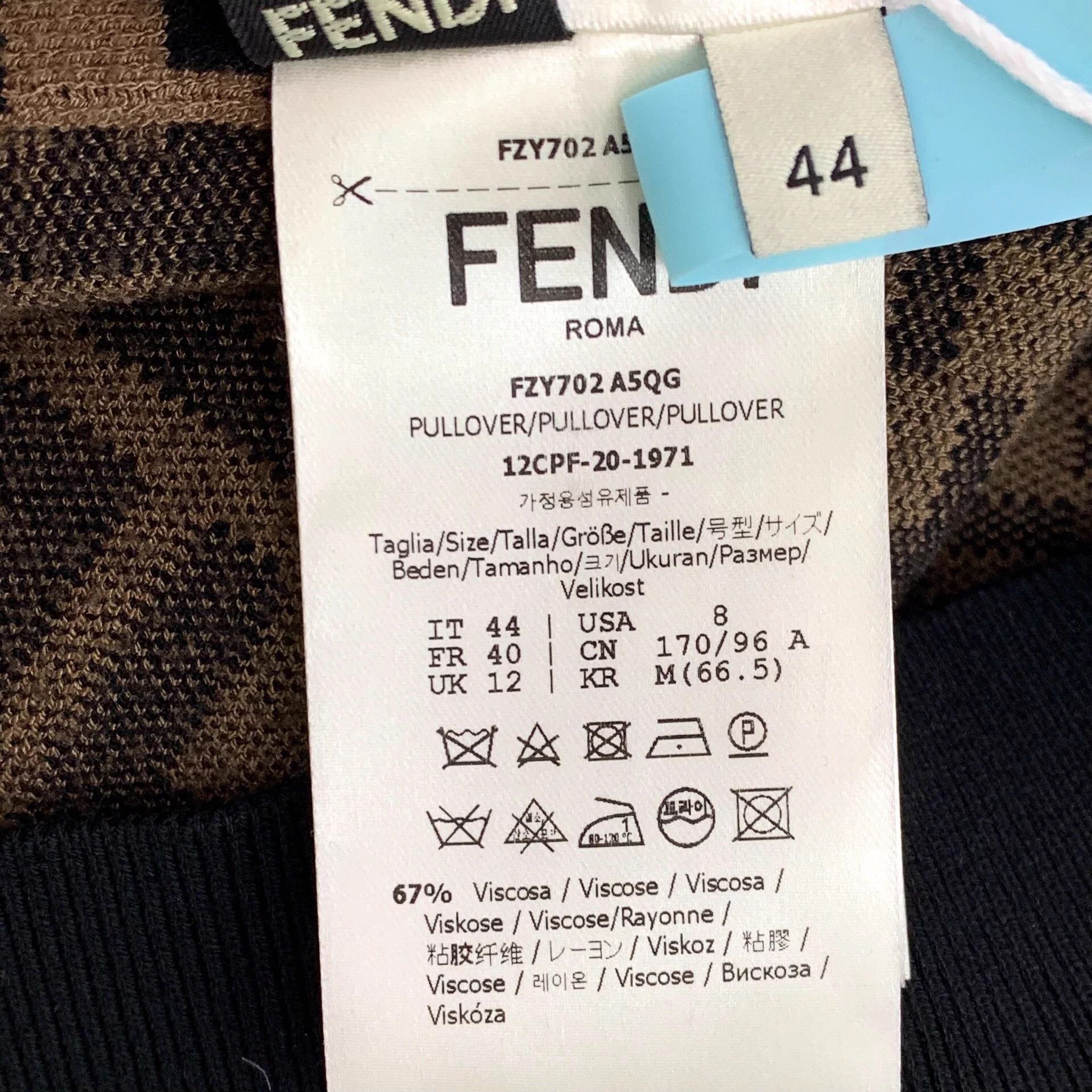 Fendi Fendi FF Monogram Knit T-Shirt Brown L Size L / US 10 / IT 46 - 6 Thumbnail