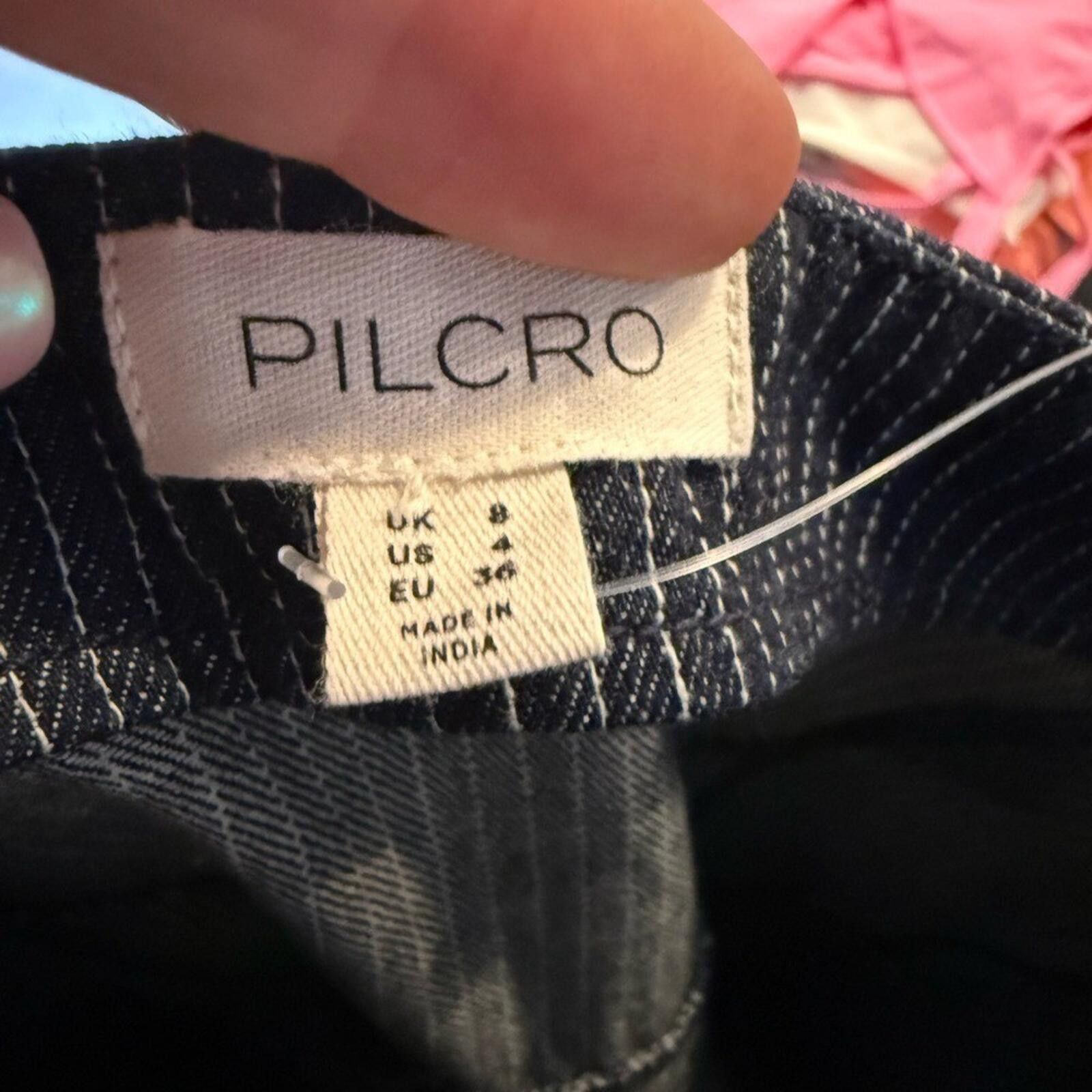 Other Anthro $158 Pilcro Striped Denim Sleeveless Romper, Size 4 Size 27" / US 4 / IT 40 - 8 Thumbnail
