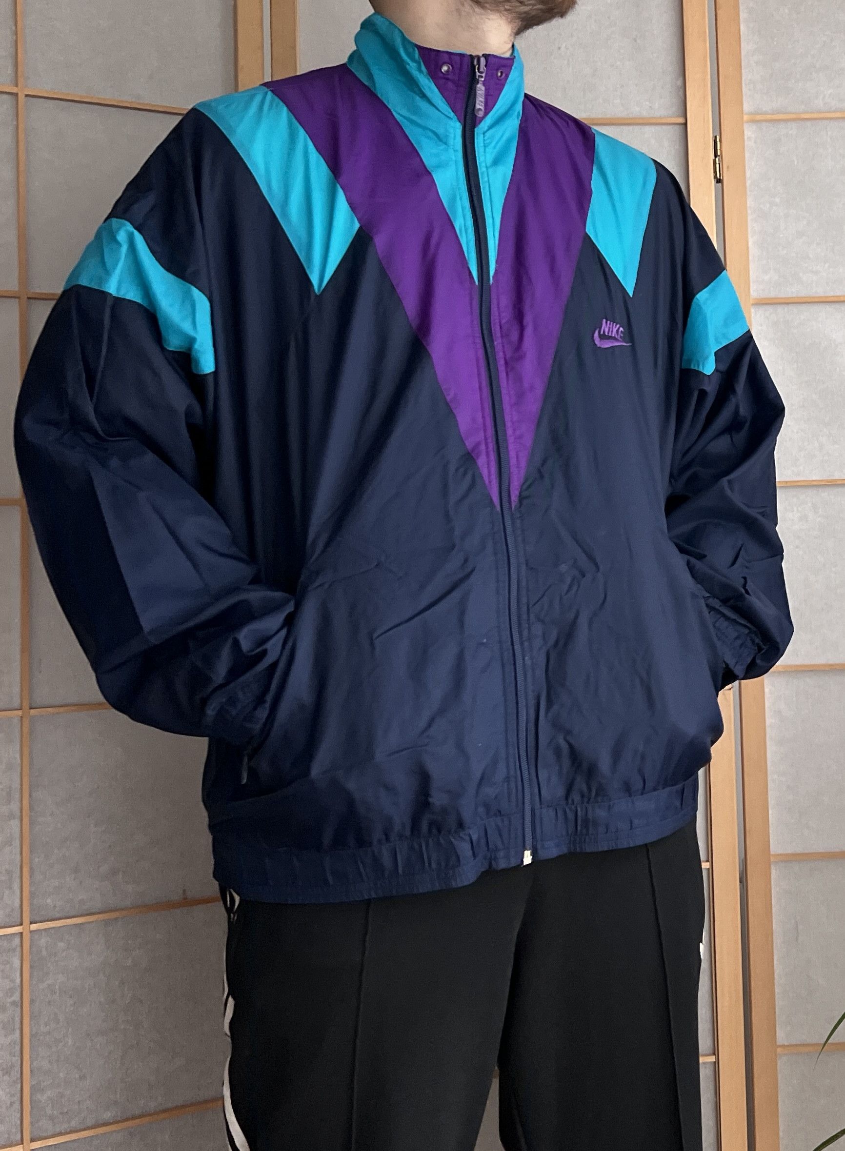 Nike Retro! Nike vintage 90s nylon baggy boxy jacket rare archive Size US M / EU 48-50 / 2 - 14 Thumbnail