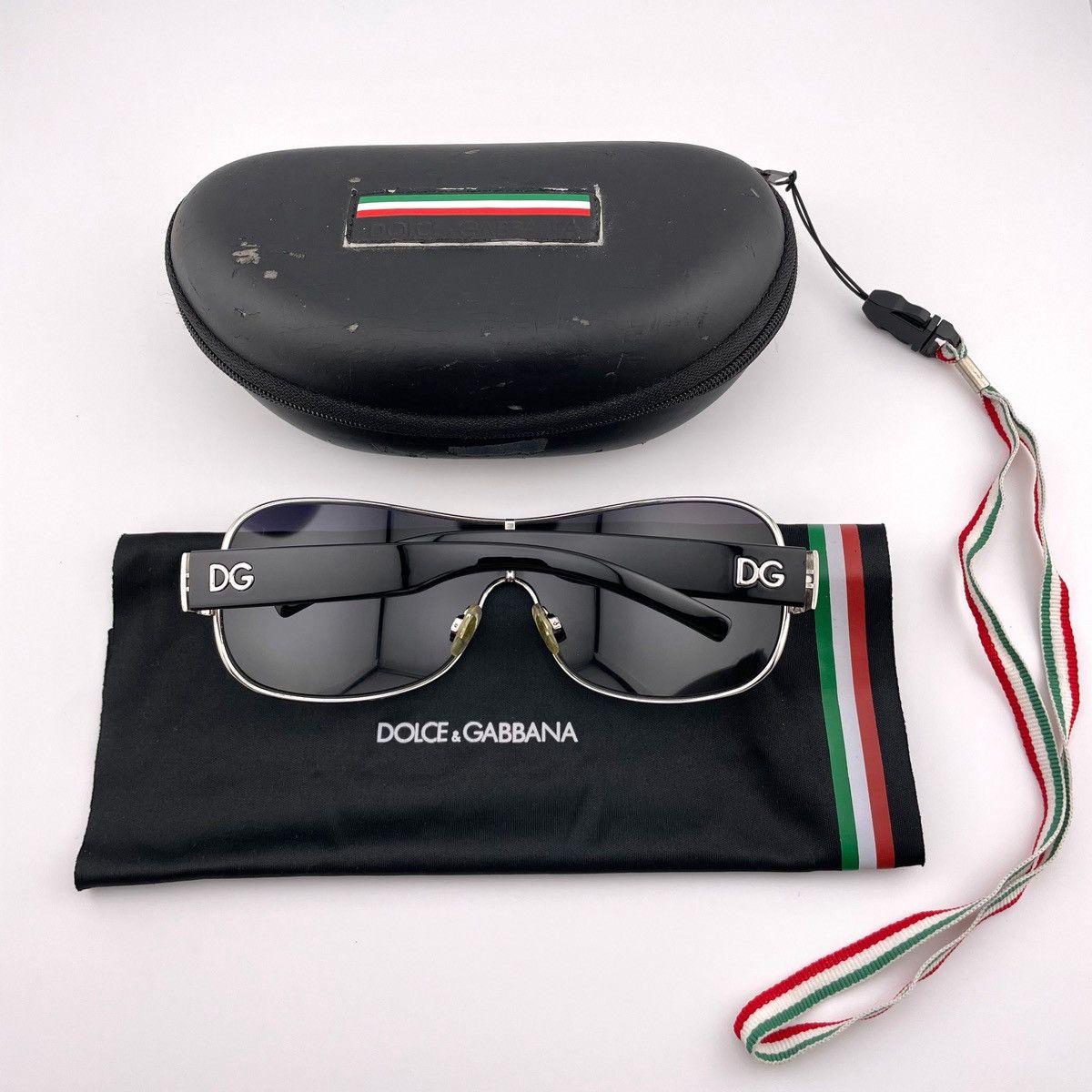 Dolce & Gabbana DOLCE & GABBANA 2000’s Aviator Mask Sunglasses Size ONE SIZE - 11 Thumbnail