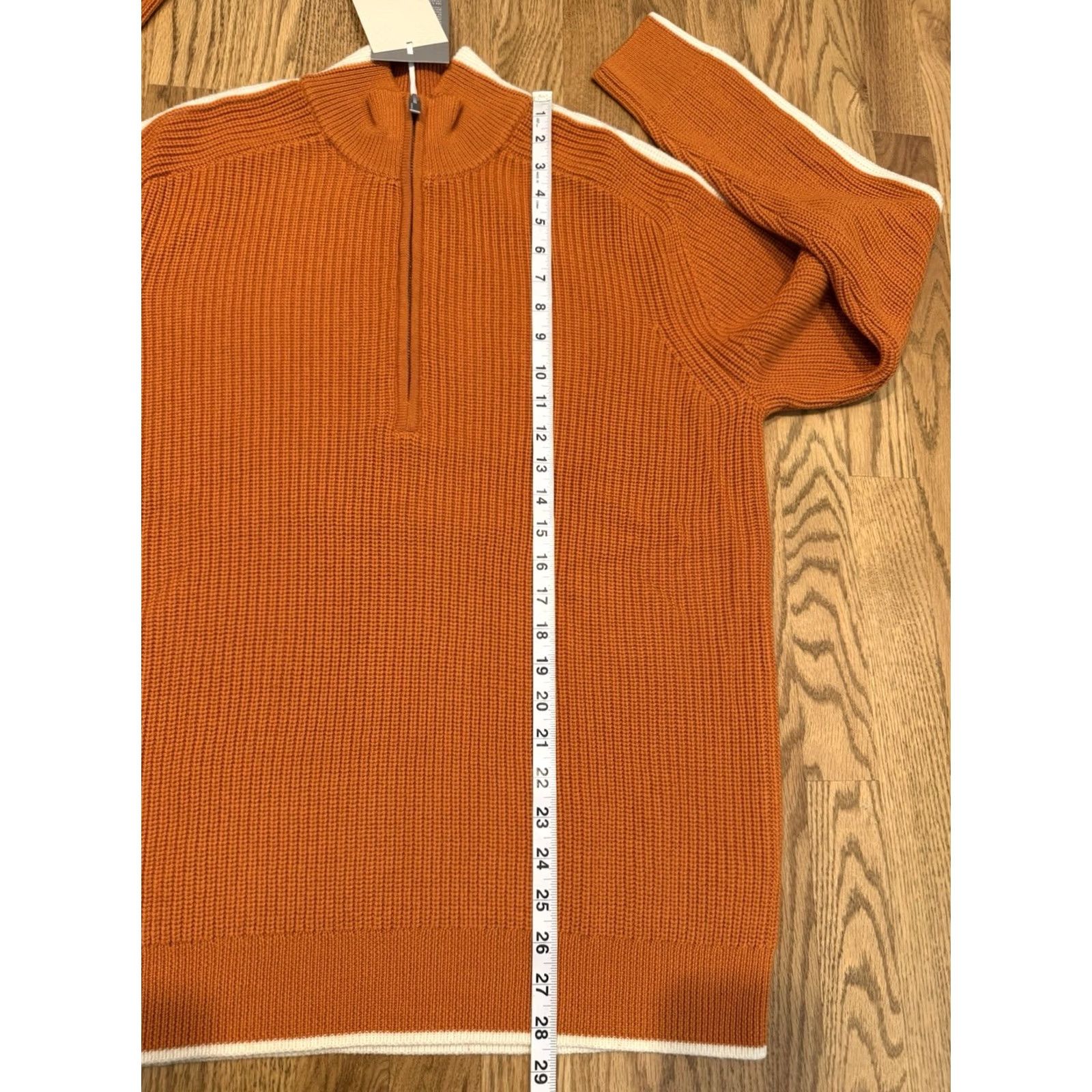 Icebreaker VINTAGE? No. Icebreaker Sweater XL Long Sleeve Orange Stripe 1/2 Zip Wool High Neck NWT Mens Pullover Winter Outdoor Size US XL / EU 56 / 4 - 7 Thumbnail