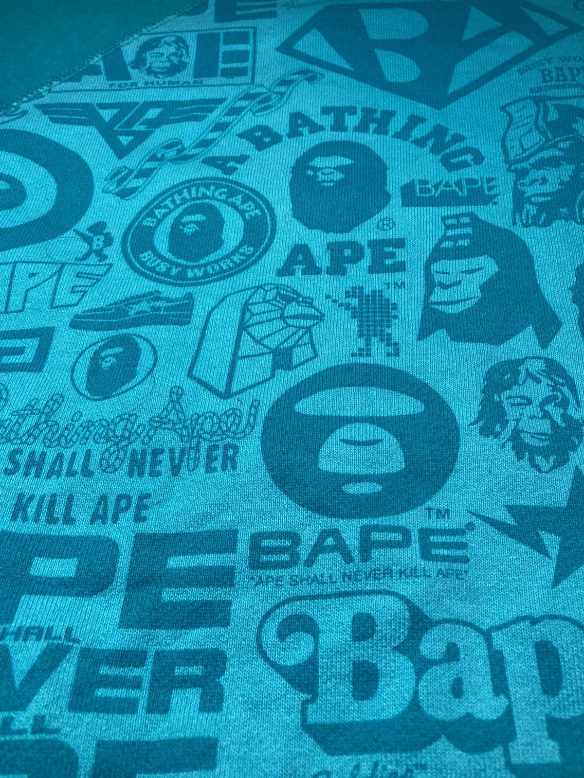 Bape 2008 Bape Full Zip Hoodie Teal Logo Mania Camo Blue OG Nigo Size US L / EU 52-54 / 3 - 14 Thumbnail