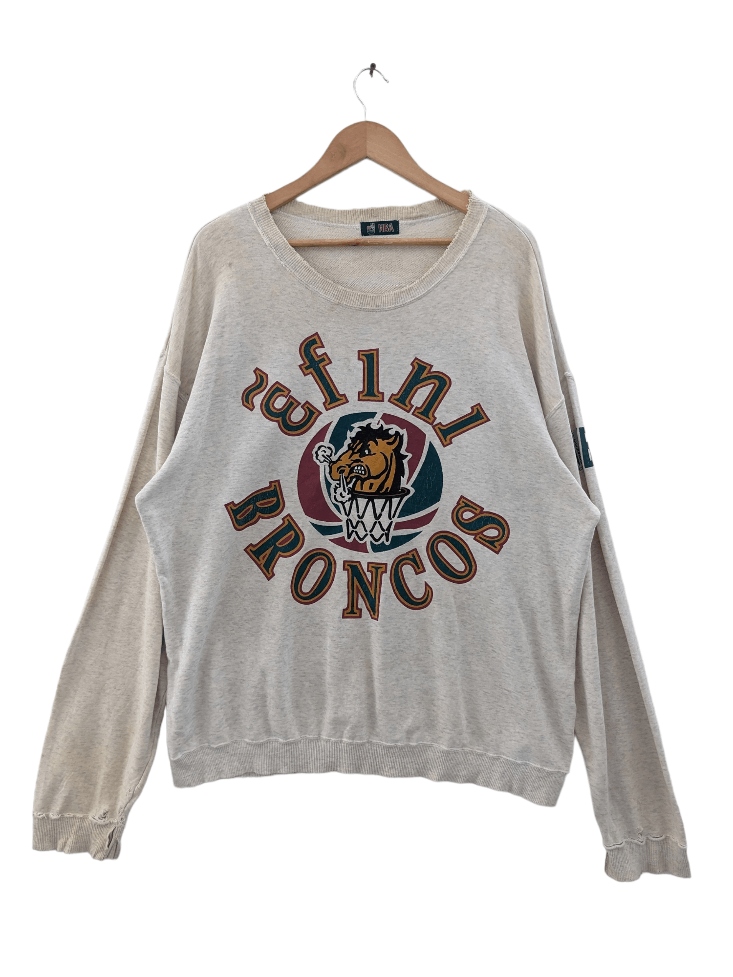 Japanese Brand × NBA × Vintage Vintage NBA Sweatshirt Distressed Size US XL / EU 56 / 4 - 1 Thumbnail