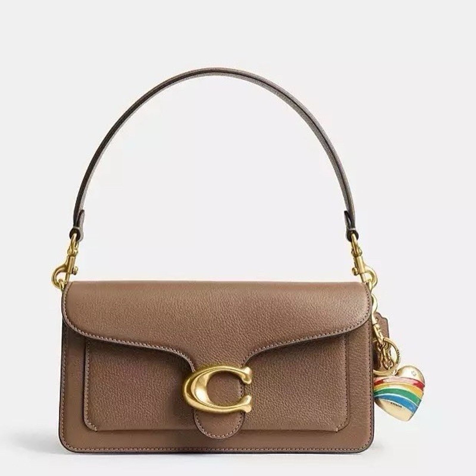 Coach NWT Coach Rainbow Heart Brass Bag Charm Keychain CAX71 Size ONE SIZE - 6 Thumbnail