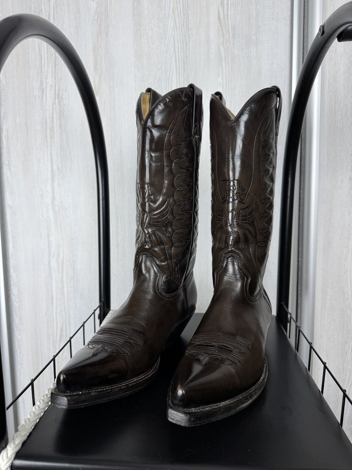 Buffalo London BUFFALO Leather brown cowboy Goodyear welt boots Size US 8 / EU 41 - 8 Thumbnail