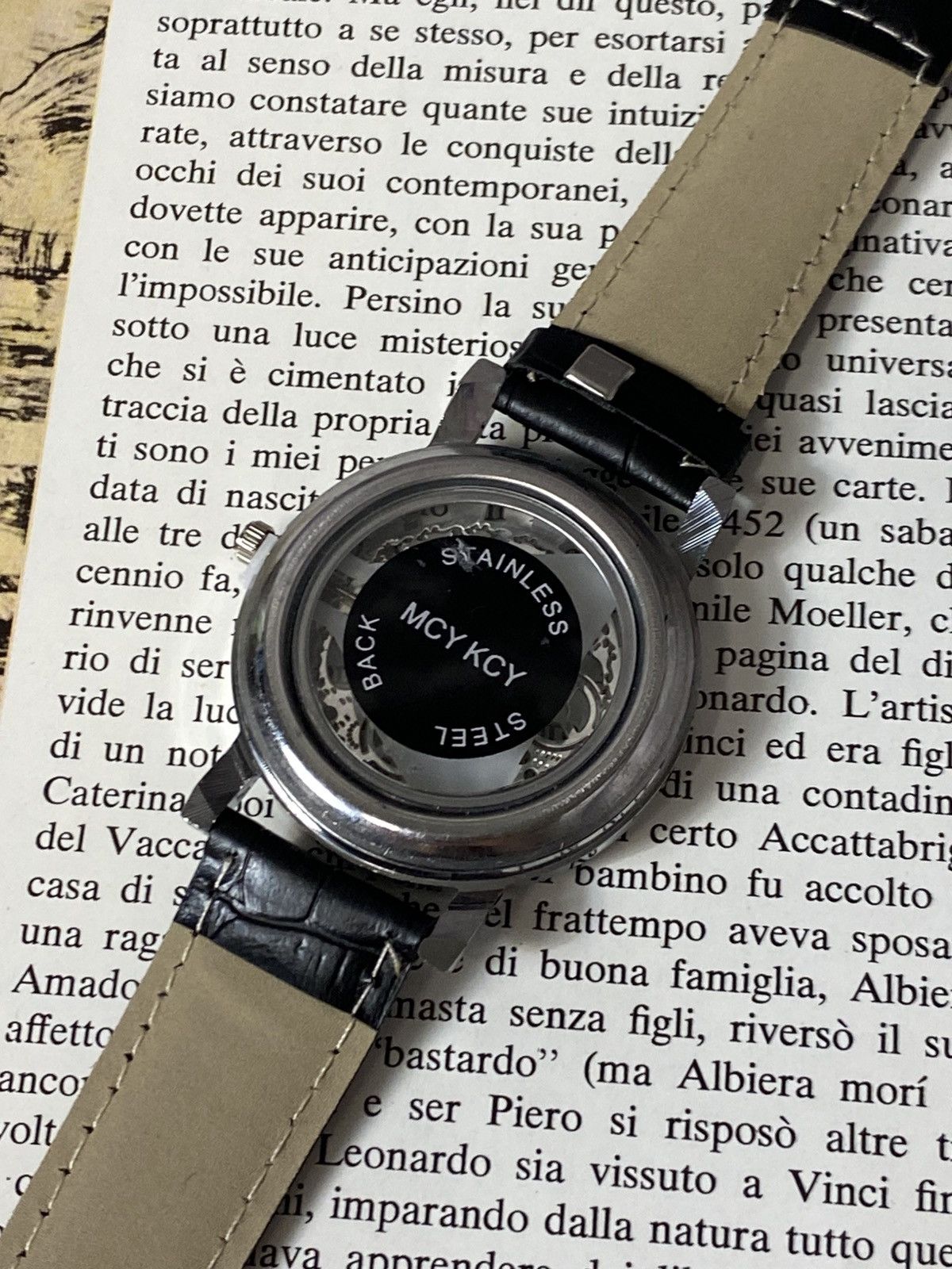 Japanese Brand Vintage Style Skeleton Watch - Leather Strap Size ONE SIZE - 5 Thumbnail