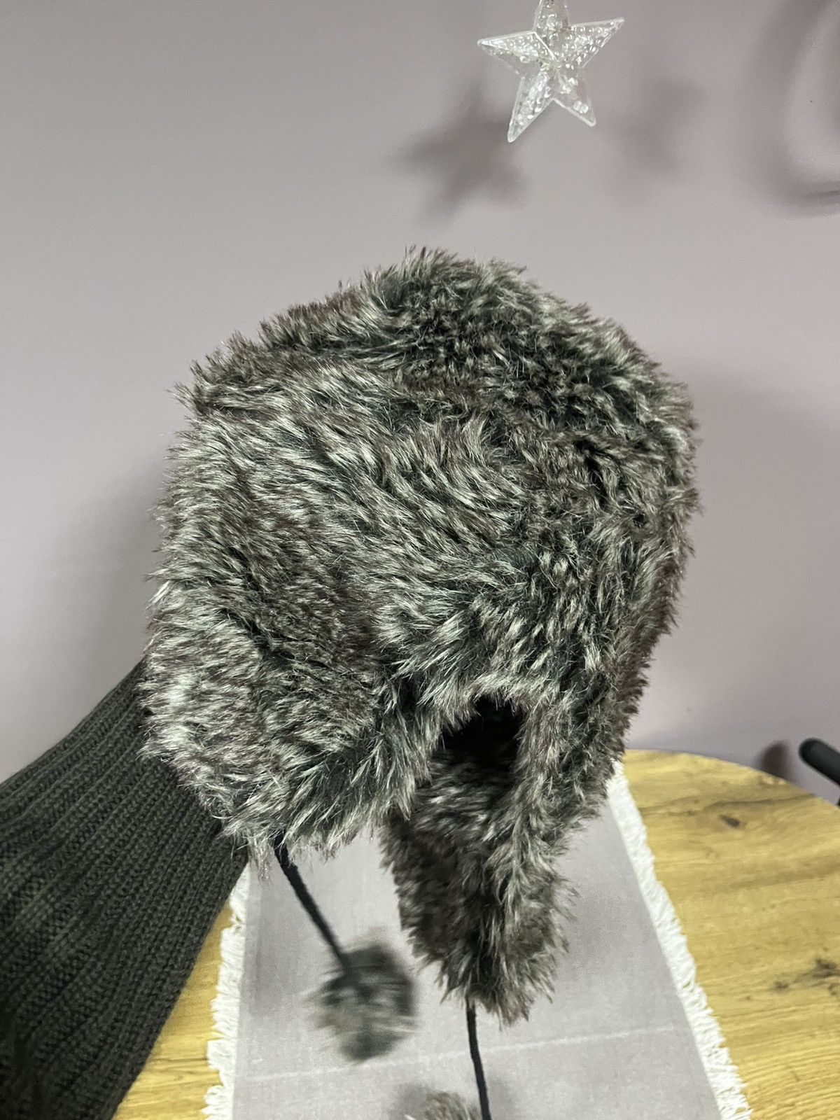 Japanese Brand Ushanka Trapper Hat Furry Mohair Fuzzy Fur Hat Y2K 90s rare Size ONE SIZE - 3 Thumbnail