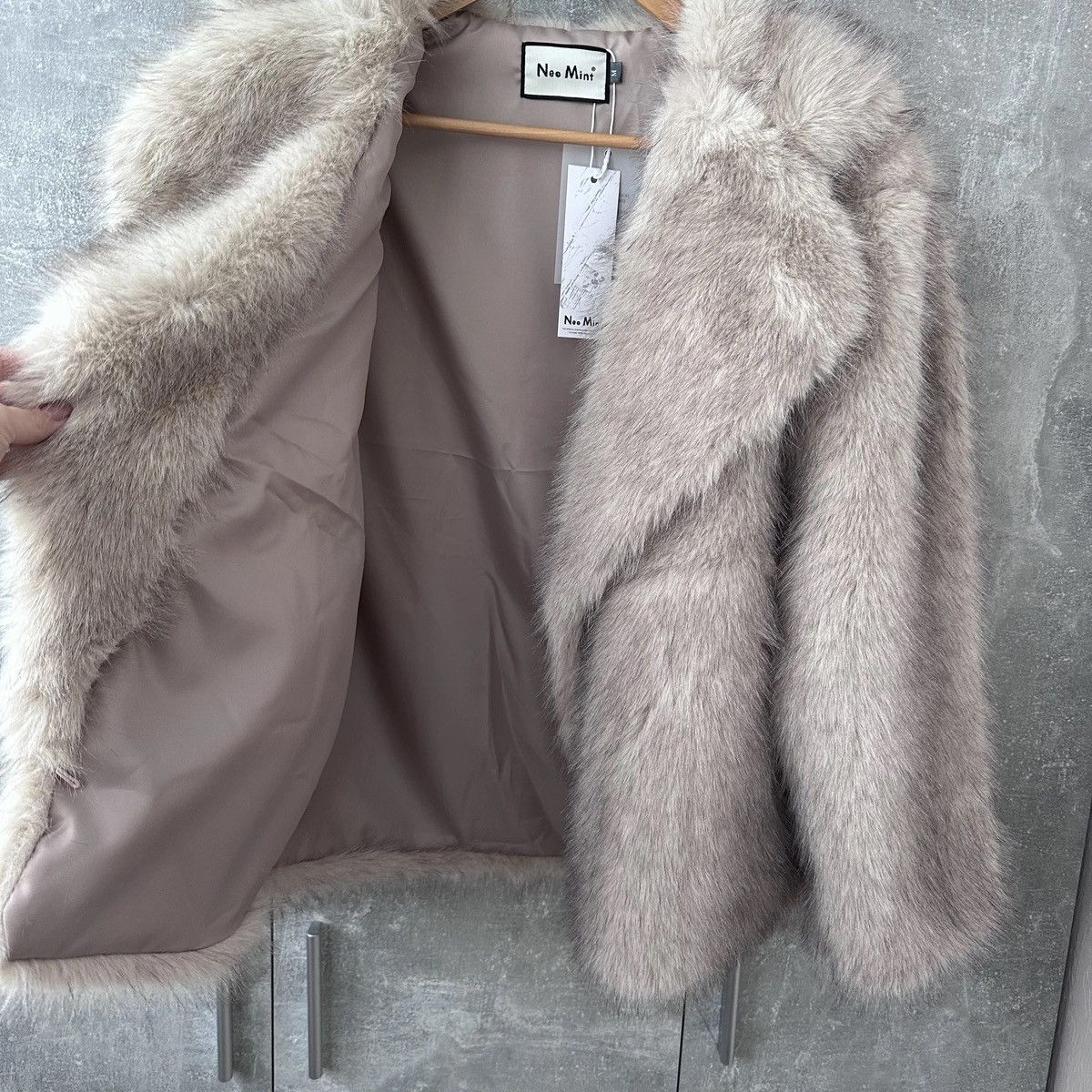 Other × Vintage Fluffy Oversized Luxury Fashion Faux Fur Coat Jacket Size M / US 6-8 / IT 42-44 - 5 Thumbnail