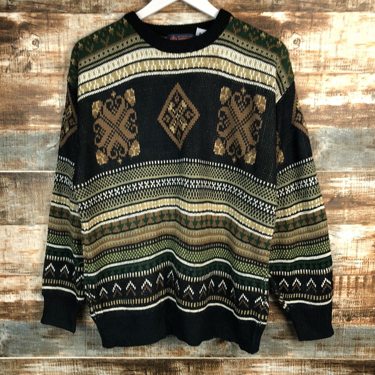 Homespun Knitwear Bamboo Club Green Knitwear vintage #A1689 Size US M / EU 48-50 / 2 - 3 Thumbnail